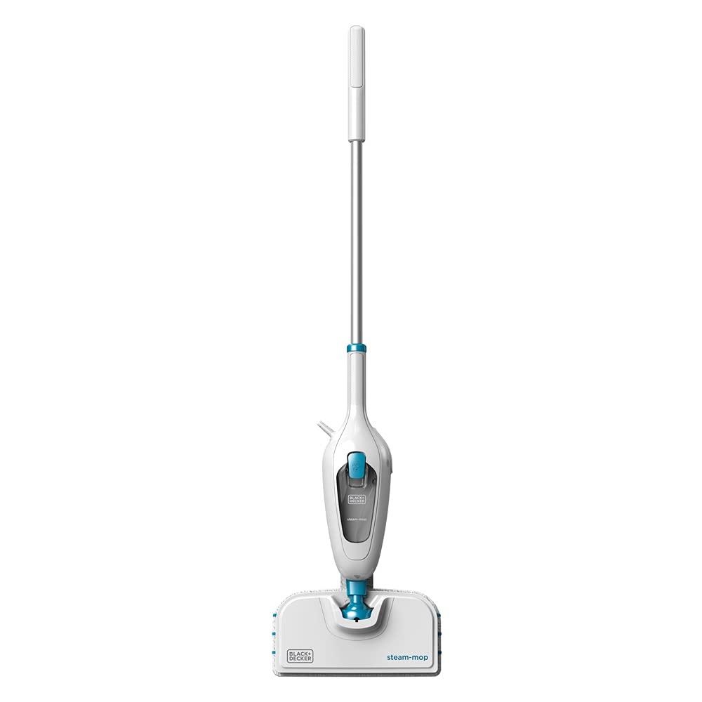 Black+Decker Classic Steam Mop HSM13E1 with Swivel Head, White