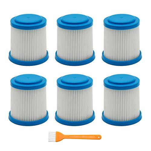 Replacement HEPA Filter Set for Black+Decker Smartech Pet 2-in-1 Stick Vacuum - Pack of 6