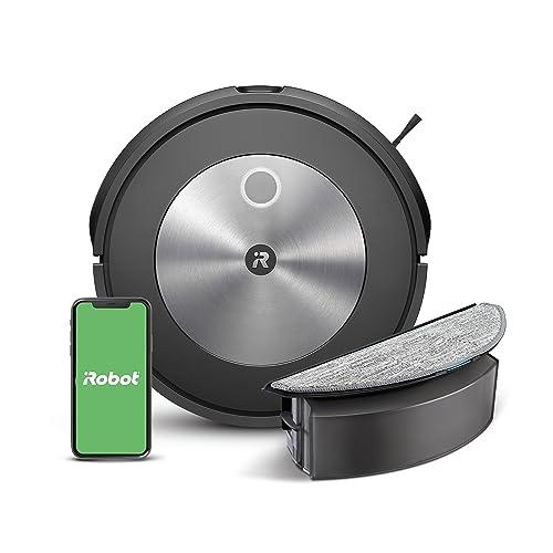 iRobot Roomba Combo J5 Robot Vacuum & Mop - 2-in-1 Cleaning with Powerful Suction, Smart Mapping, Ideal for Pet Hair on Hardwood Floors