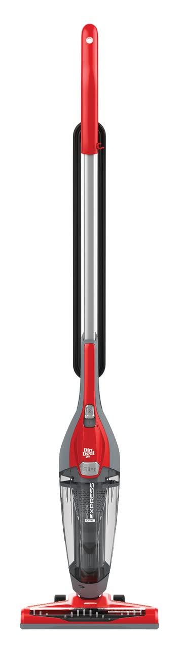 Compact Dirt Devil Power Express Lite Stick Vacuum SD22020, Red - Pet Hair Vacuum with 0.4 Litres Capacity