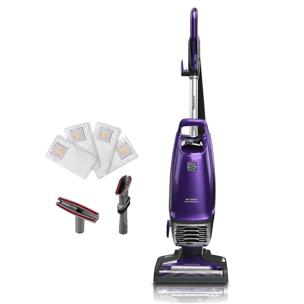 Kenmore Intuition Bagged Upright Vacuum Cleaner with Hepa Filter & Lift-Up Feature - Pet Hair Compatible, 14 lbs, Purple