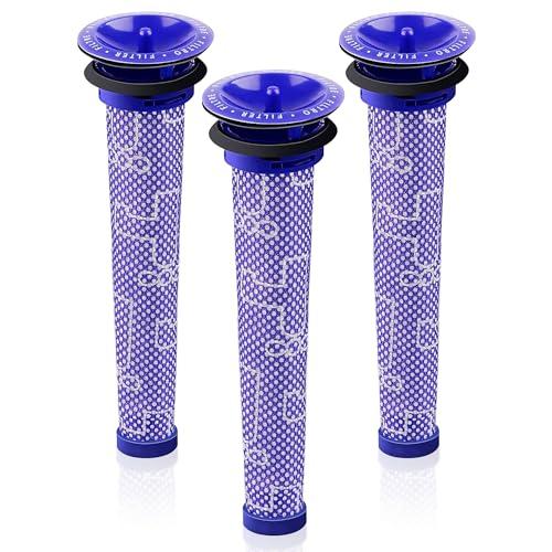 3-Pack HEPA Pre Filter Replacement Set for Dyson V6 V7 V8 DC58 DC59 Series Vacuums (Part # 965661-01)