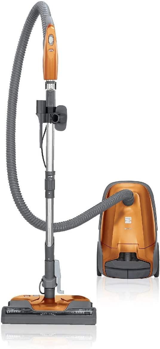 Lightweight Kenmore 200 Series Bagged Canister Pet Hair Vacuum with HEPA Filter System and 3 Cleaning Tools - Orange