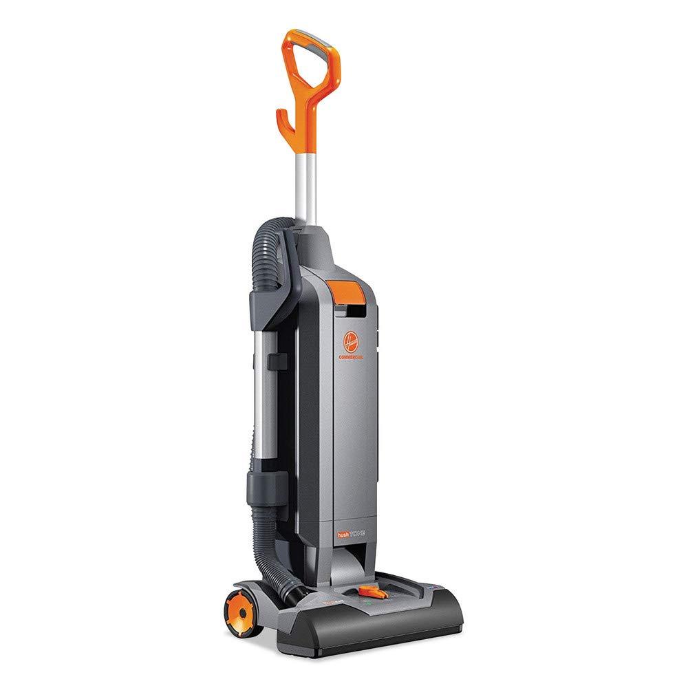 Hoover Commercial Hushtone 15-Inch Upright Vacuum Cleaner with Intellibelt for Carpet and Hard Floors, CH54115 (Gray)