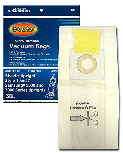 Envirocare Micro Filtration Vacuum Dust Bags for Bissell Style 1 & 7 Uprights, 3-Pack