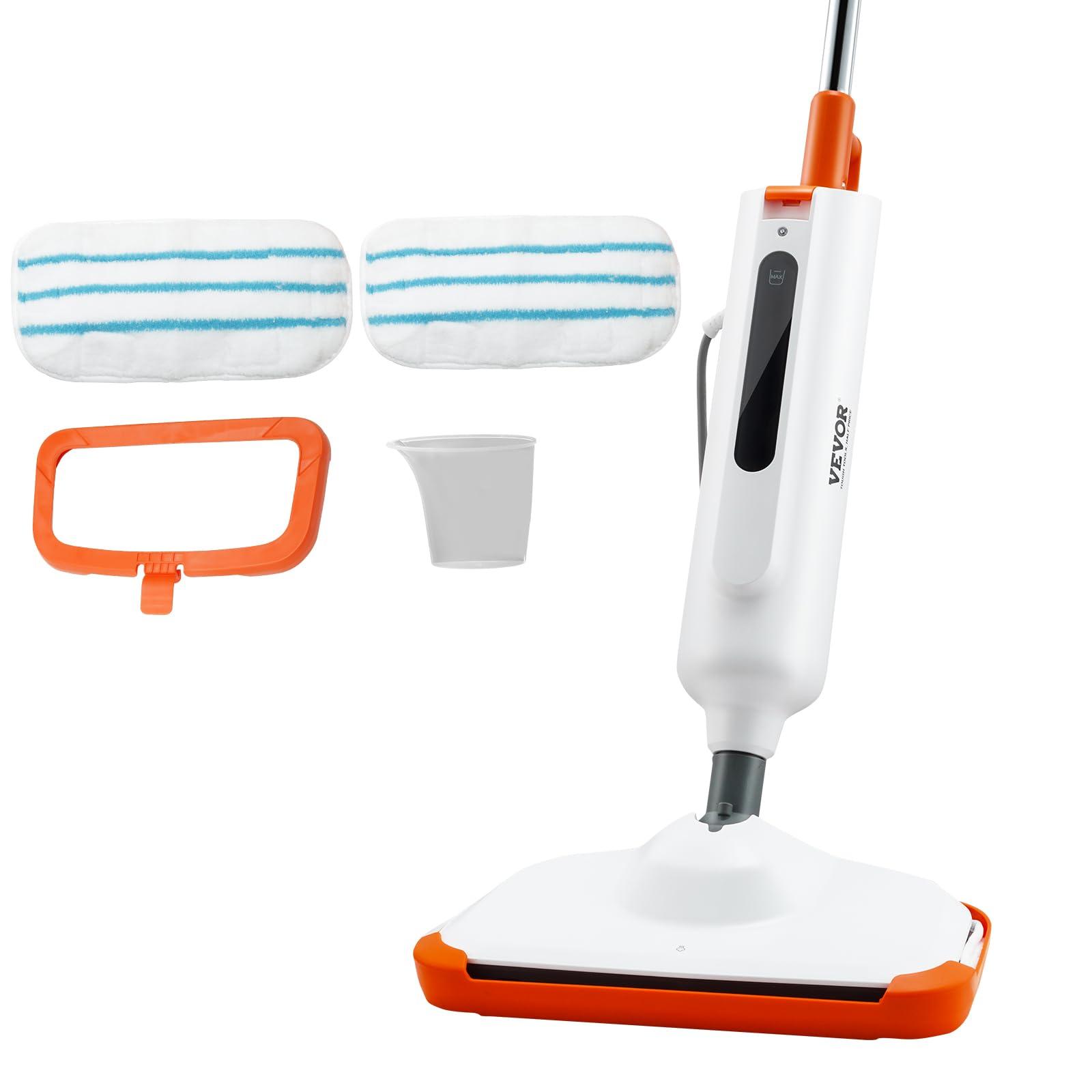 VEVOR Steam Mop for Hardwood Floors and More - 1300W Floor Steamer with 2 Machine Washable Pads