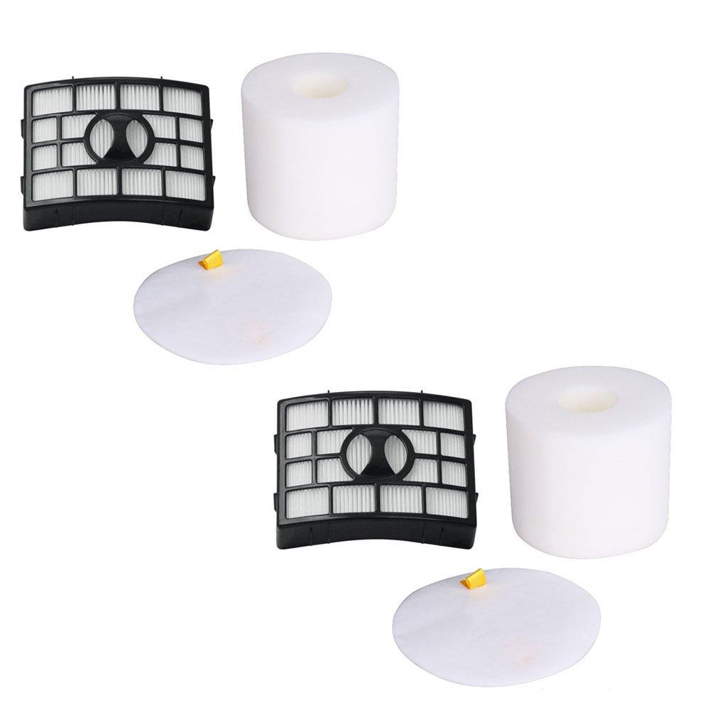 HEPA Foam & Felt Filter Kit for Shark Rotator Powered Lift-Away Vacuum Models - Compatible with Nv752, Nv650, Az1002, Nv650W, Nv652, Nv750W, Nv751, Nv651 - Part #: XFF650 & XHF650 (2 Sets)