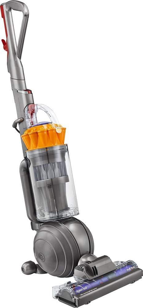Dyson Ball Multi Floor Upright Vacuum Cleaner with Powerful Suction, Hepa Filter, Self-Adjusting Cleaner Head, Instant Release Wand, Bagless - Iron/Yellow Bundle + GM Cleaning Brush