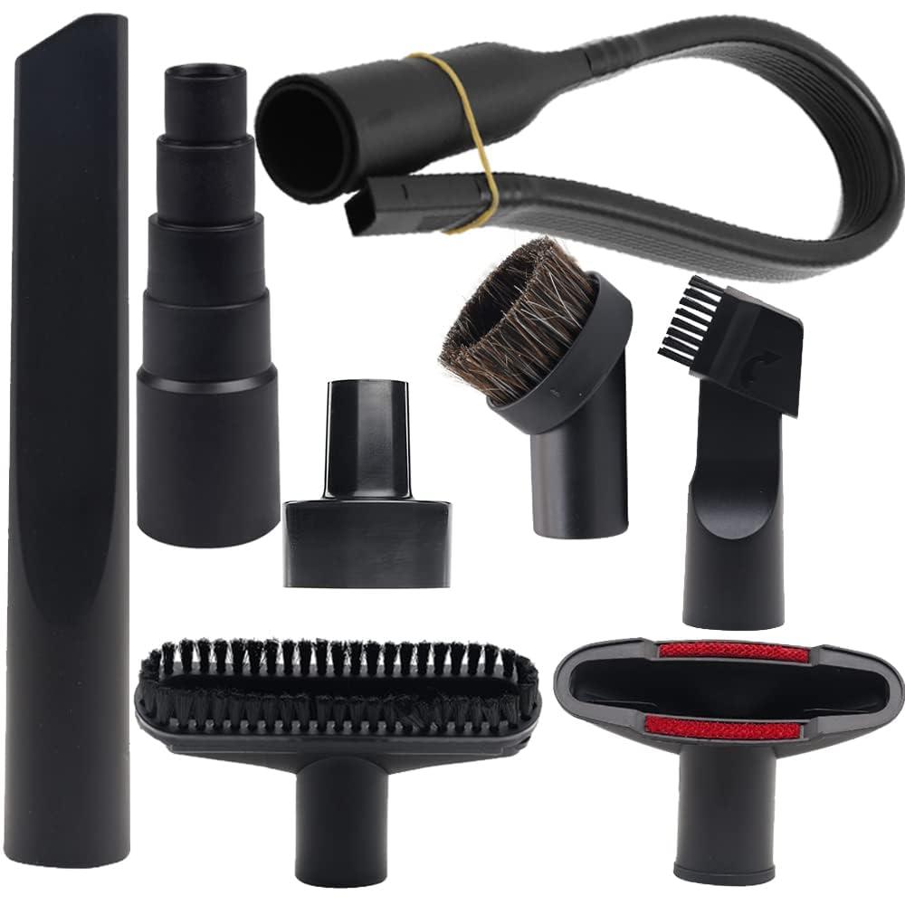 Household Cleaning Vacuum Cleaner Attachments - 8 Pcs Shop Vac Accessories Set, 2 1/2" to 1 1/4" Hose Adapter, 1 7/8" to 1" Adapter, Crevice Tool