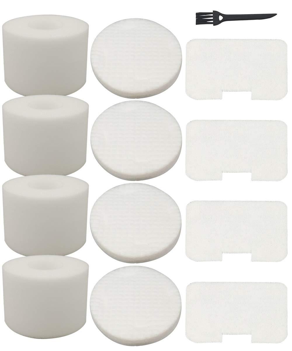 Dttery 4 Pack Filters Kit Replacement For Shark Navigator Deluxe Upright Vacuum Nv42, Nv44, Nv46, Uv402 Part # Xff36