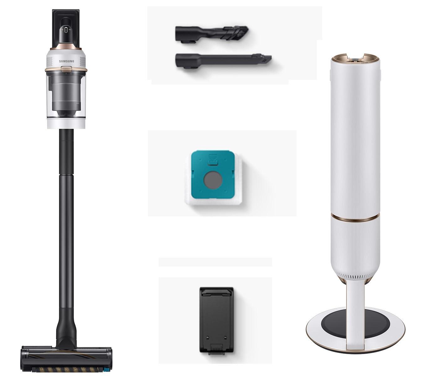 Samsung Bespoke Jet Cordless Stick Vacuum Cleaner in Misty White - Powerful Suction, Multi-floor Cleaning, Lightweight