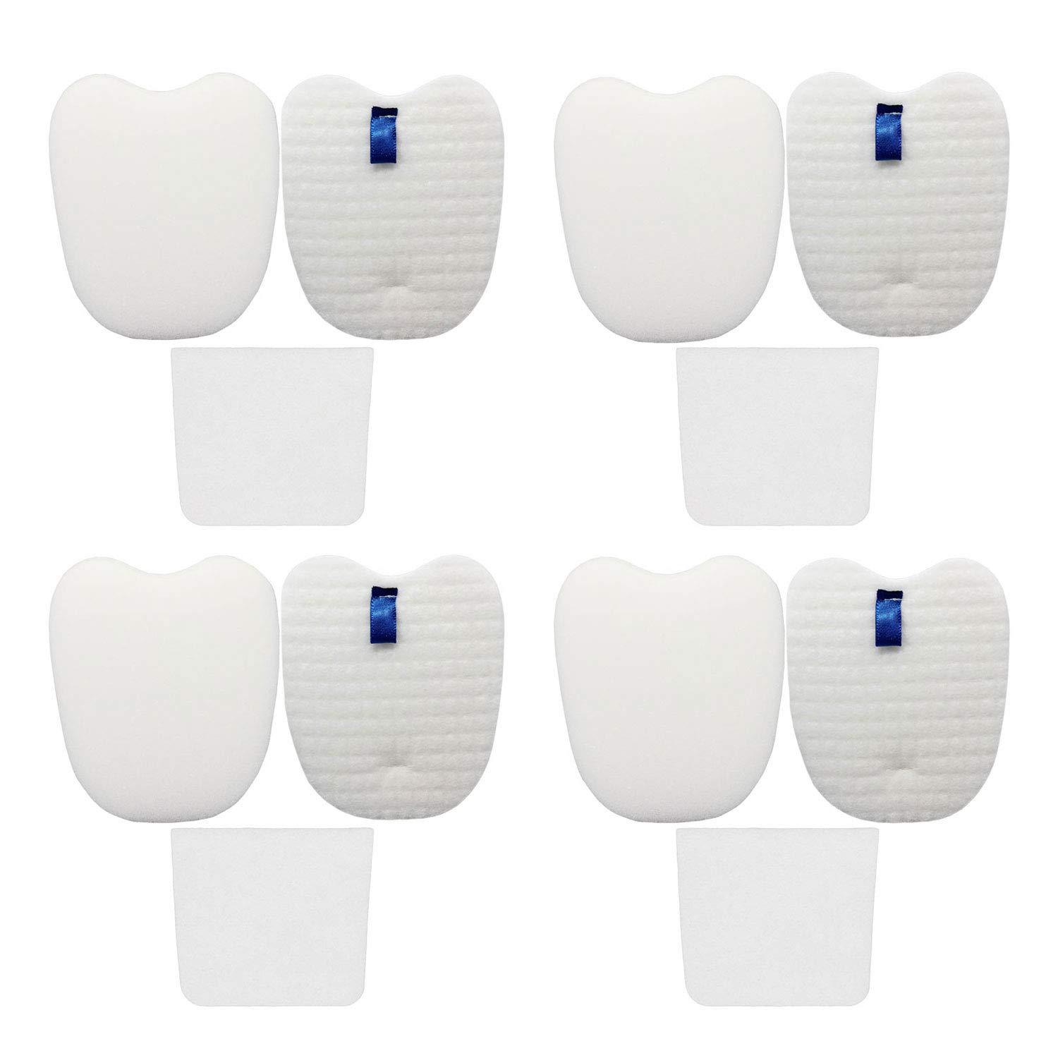 Replacement Vacuum Filters Set for Shark Rocket Duoclean HV380 Series, 4 Foam & Felt Filters 4 Post-Filters, Compare to Part XPMFK320 & XPSTFH380