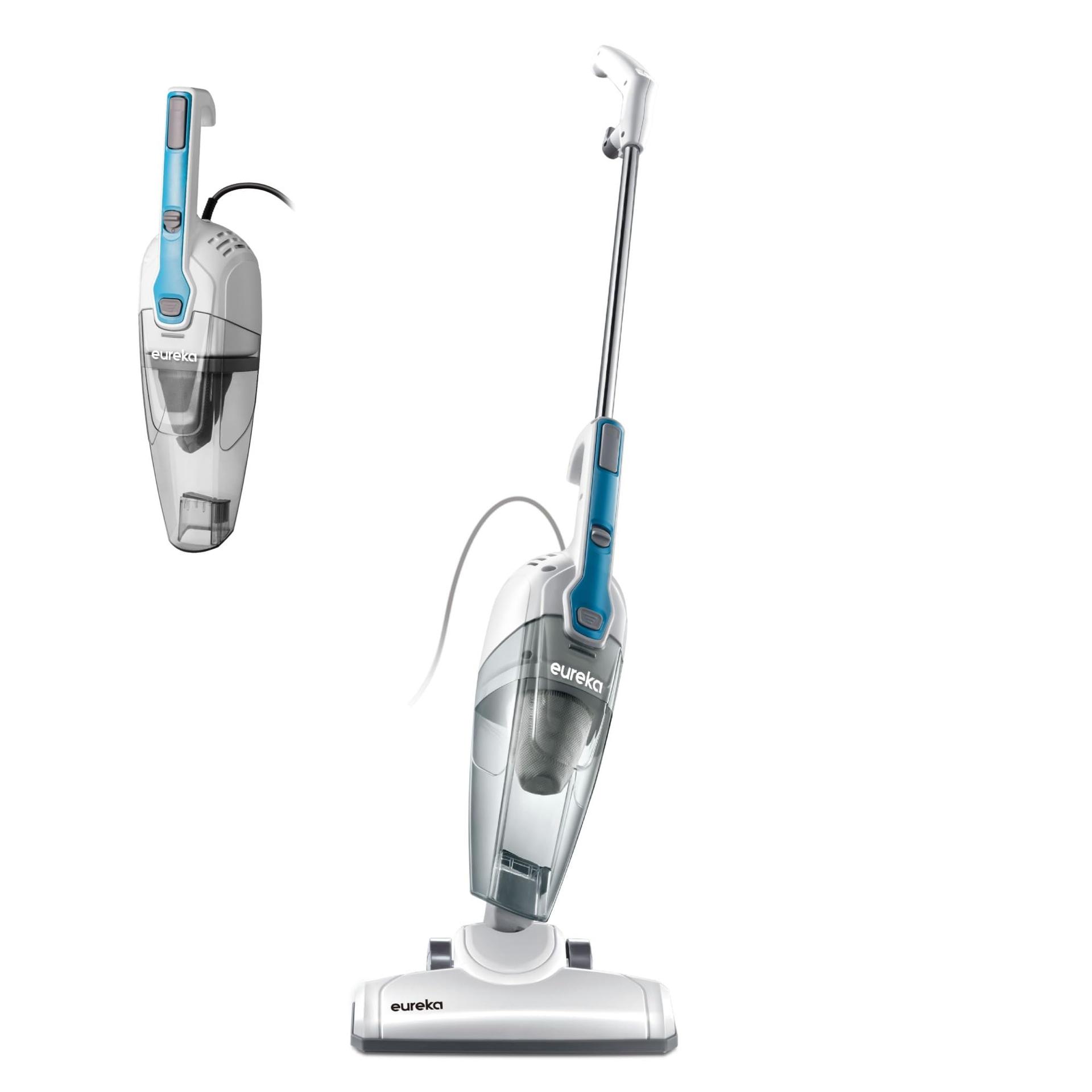 Eureka Home Lightweight Stick Vacuum Cleaner with Powerful Suction Corded Handheld Vac for Multi-Surfaces, 3-in-1 Nes100, Aqua Blue
