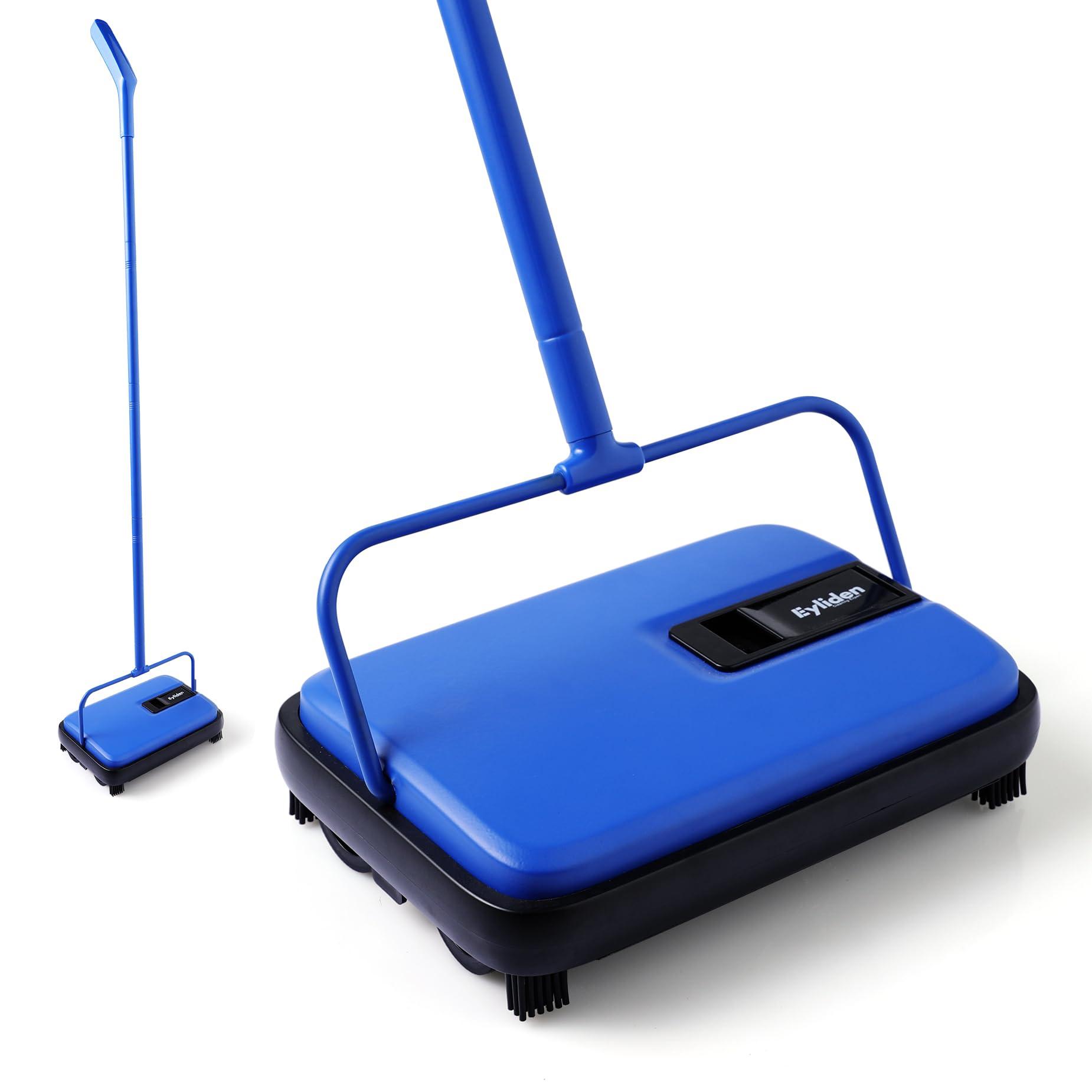 Eyliden Mini Size Lightweight Hand Push Carpet Sweeper - Non-Electric, No Noise Carpet Cleaning Solution