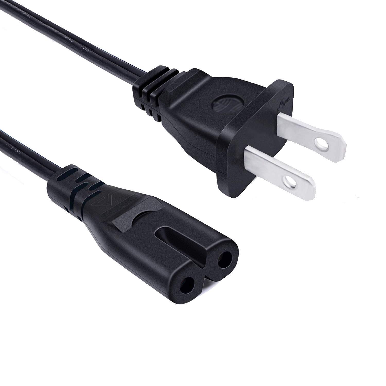 8ft 2 Prong Power Cord Replacement for Roomba Home Base Charging Dock 960 980 985 690 675 677 614 620 645 650 670 671 770 805 860 880 890 891 500 600 700 800 Series