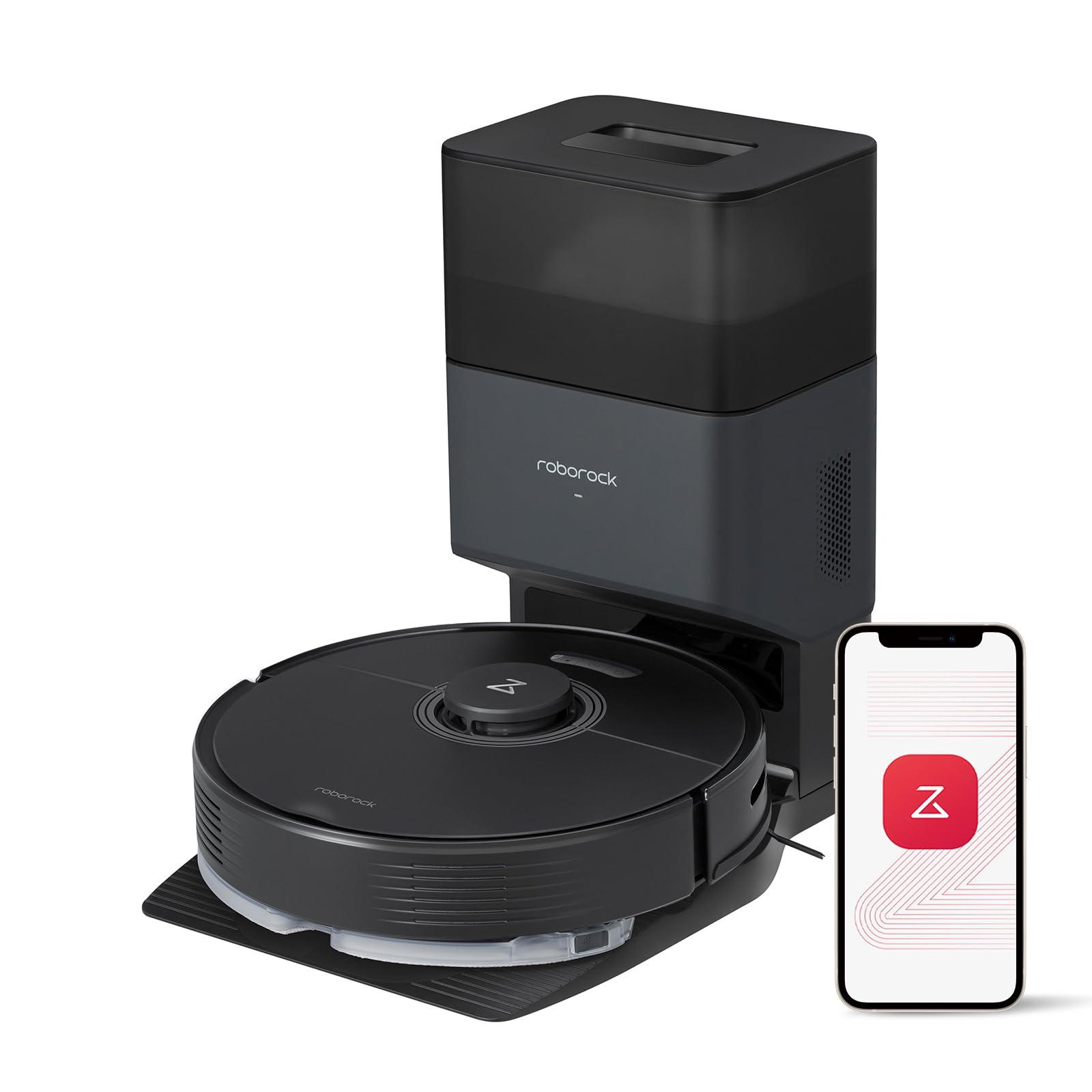 Roborock Q7 Max+ Robot Vacuum With Auto-Empty Dock Pure, 4200Pa Suction, App-Controlled Mopping, 7-Week Hands-Free Cleaning, Alexa Compatible