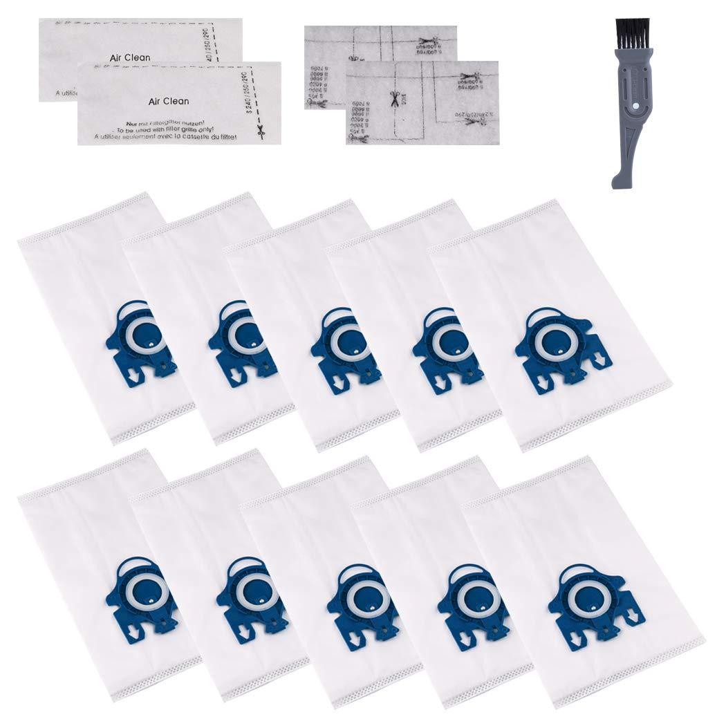 Replacement Miele Classic C1 / Complete C3 Canister Vacuum Bags, 10 Packs Airclean 3D Efficiency Gn Dust Bags