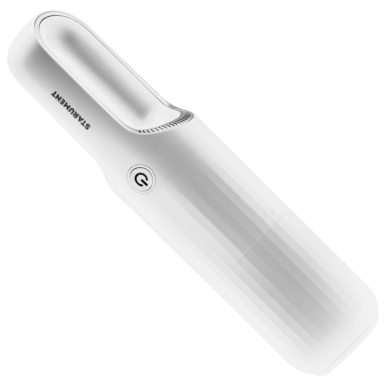 Portable Hand Vacuum Cleaner Cordless for Dust Pet Hair Dirt, Home, Car Interior | Lightweight Rechargeable Handheld Cleaner USB-C White