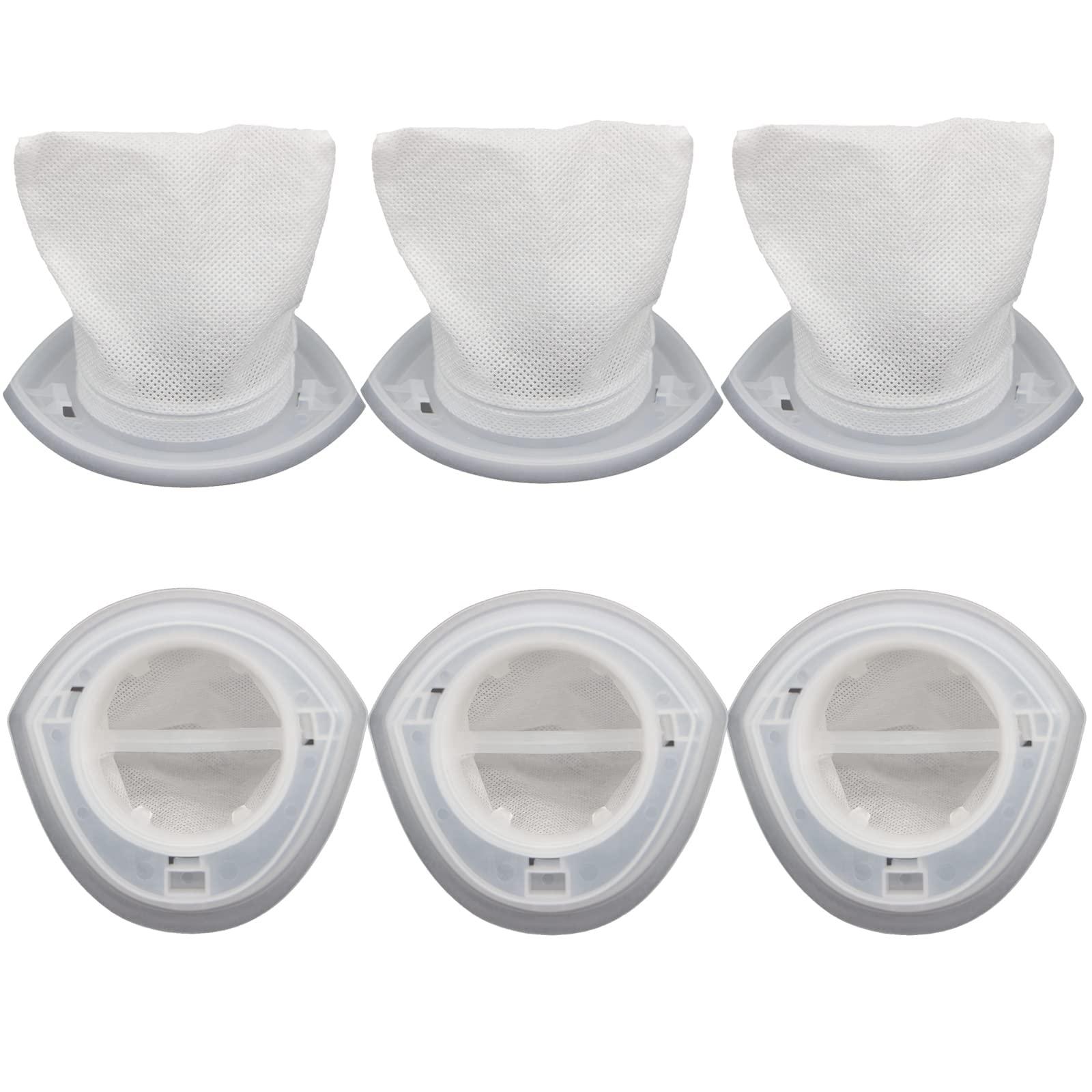 6-Pack Aolleteau EVF100 Replacement Filters for Black+Decker Hand Vacuum Cleaners, Compatible with HNV Series