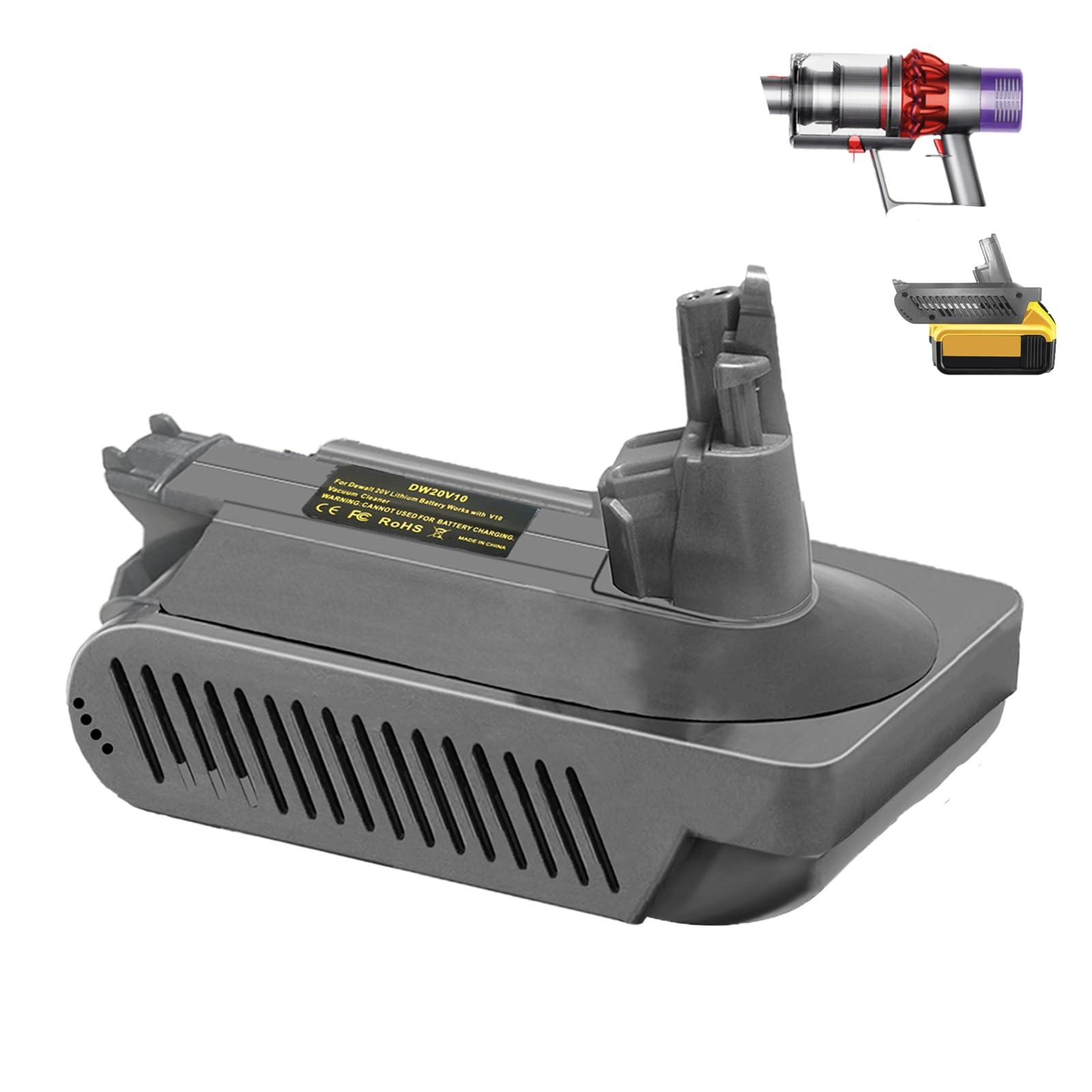 Btrui V10 Adapter for Dewalt 20V Lithium Battery - Compatible with Dyson V10 Cordless Stick Vacuum Cleaner
