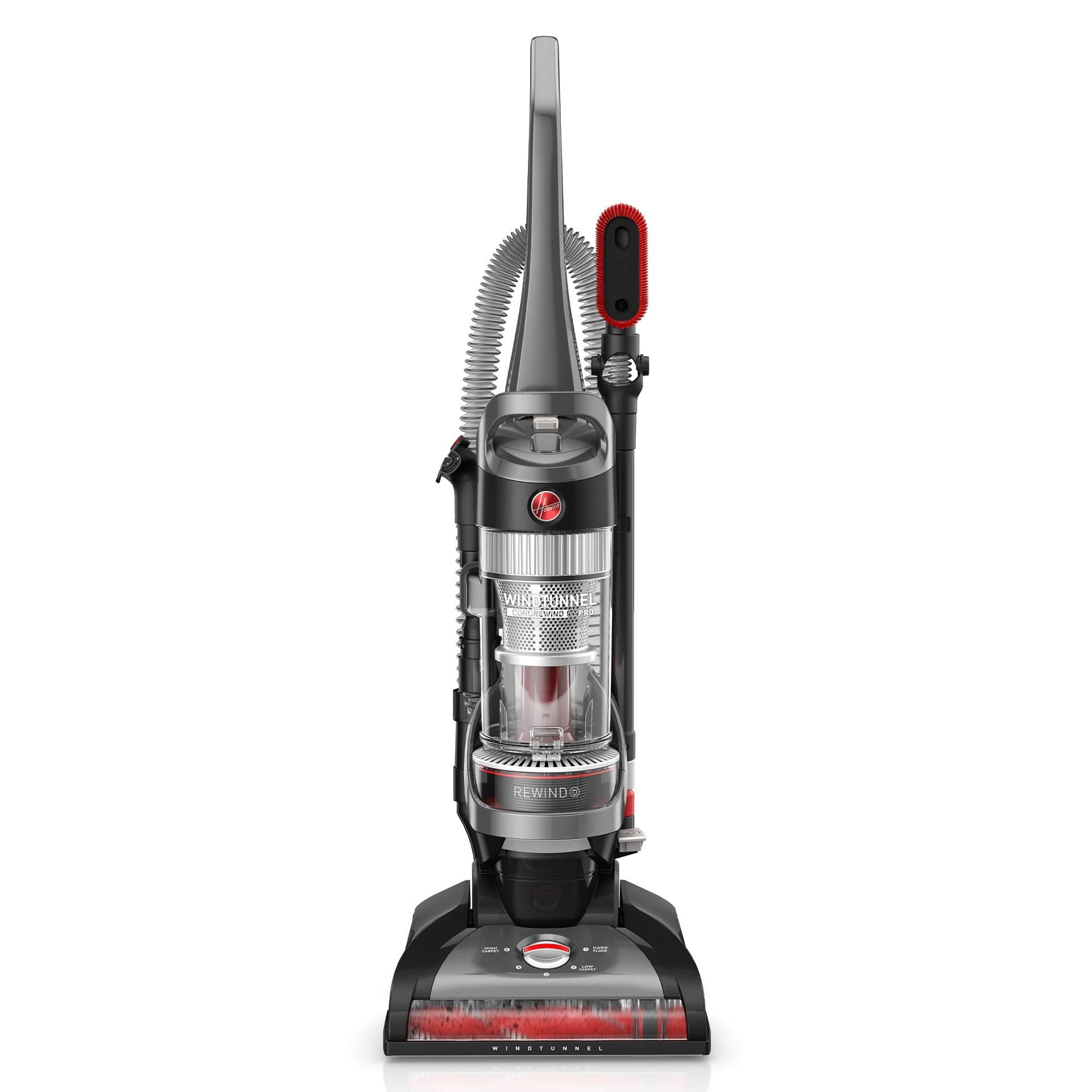 Hoover Windtunnel Whole House Rewind Bagless Upright Vacuum Cleaner for Carpet and Hard Floors, Lightweight, Uh71300V - Black