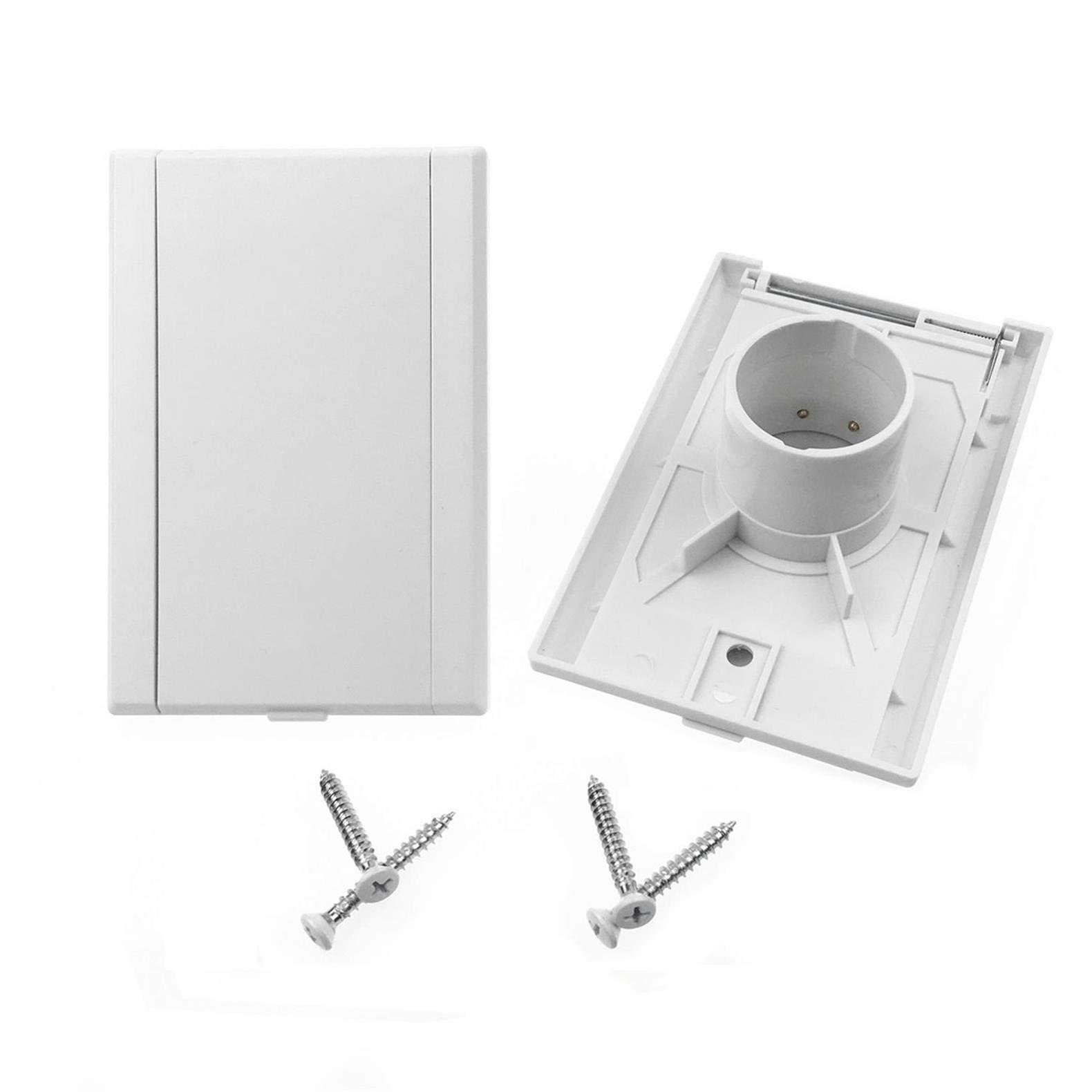 Nutone Central Vacuum Inlet Valve, White Full Door Inlet Valve Covers - 2 Pack by Pokin