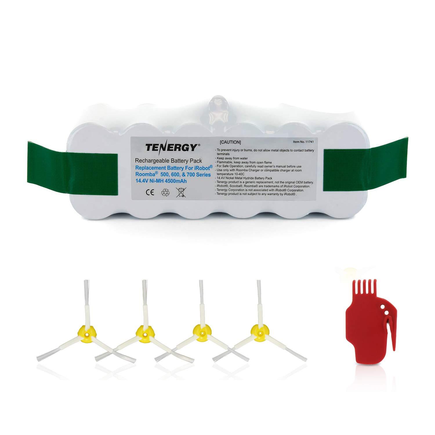 Tenergy High Capacity 4500mAh Replacement Battery for Roomba 500 600 700 800 900 Series and More