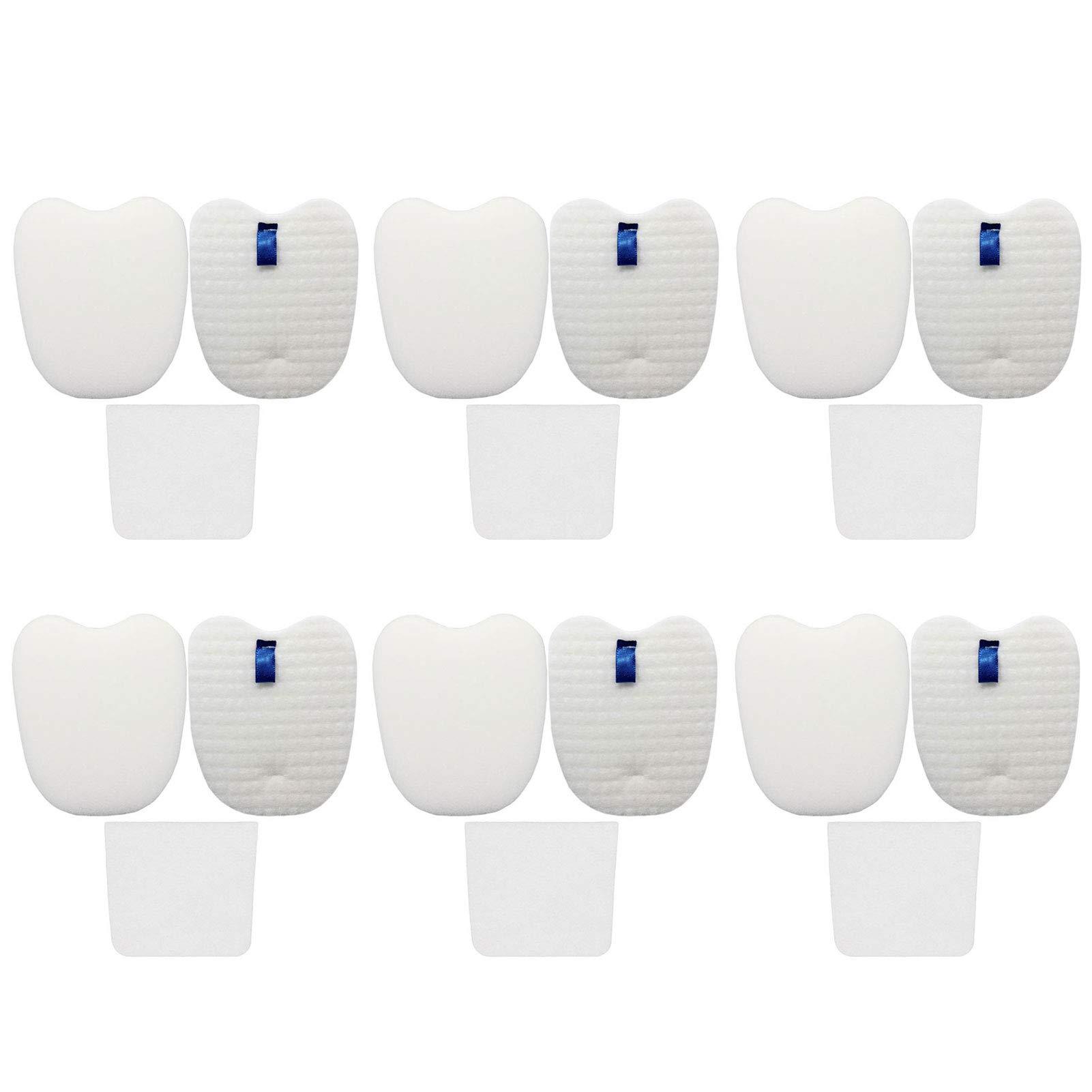 Lemige Vacuum Filters Replacement Set for Shark Rocket Duoclean HV380 HV380W HV381 HV382 HV384Q UV380 ZS360 ZS361C ZS362, 6 Foam & Felt Filters 6 Post-Filters