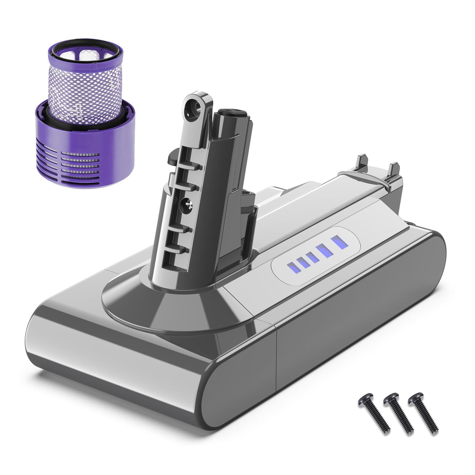 High-Capacity Bonacell Upgraded 6.0Ah Battery Replacement for Dyson V10, Compatible with Dyson V10 Animal, Absolute, Fluffy, Motorhead Cordless Stick Vacuum Cleaner