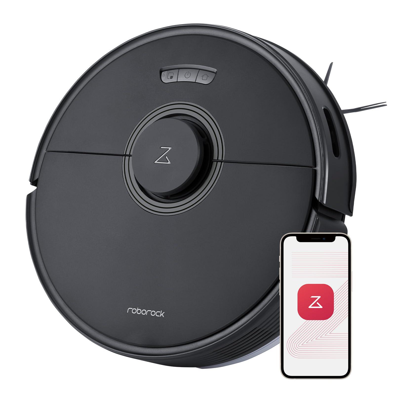Roborock Q7 Max Robot Vacuum and Mop Cleaner | 4200Pa Strong Suction | LiDAR Navigation | Multi-Level Mapping | No-Go & No-Mop Zones | 180Mins Runtime | Works with Alexa | Ideal for Pet Hair (Black)