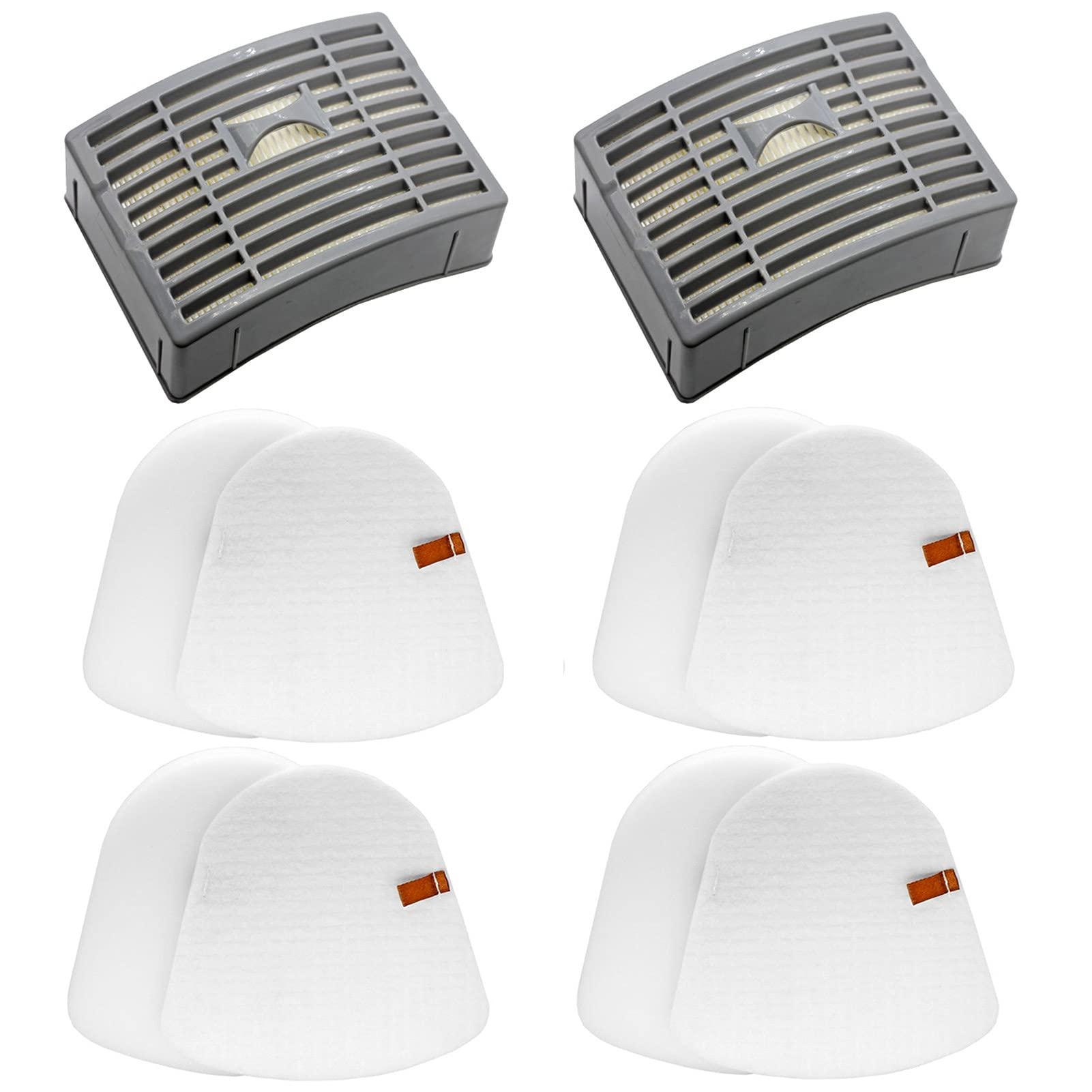 Lemige Replacement Vacuum Filters for Shark Powered Lift-Away DLX NV580 Series - 2 Post Filters + 4 Foam&Felt Filters, Part # XFFT580