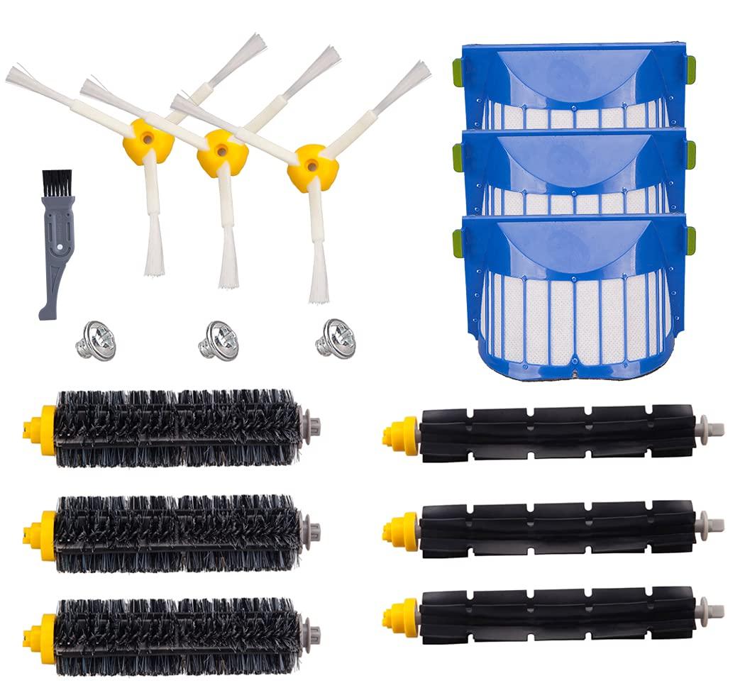 I-Clean Replacement Parts for iRobot Roomba 675 - Bristle, Beater, Side Brushes and Filters