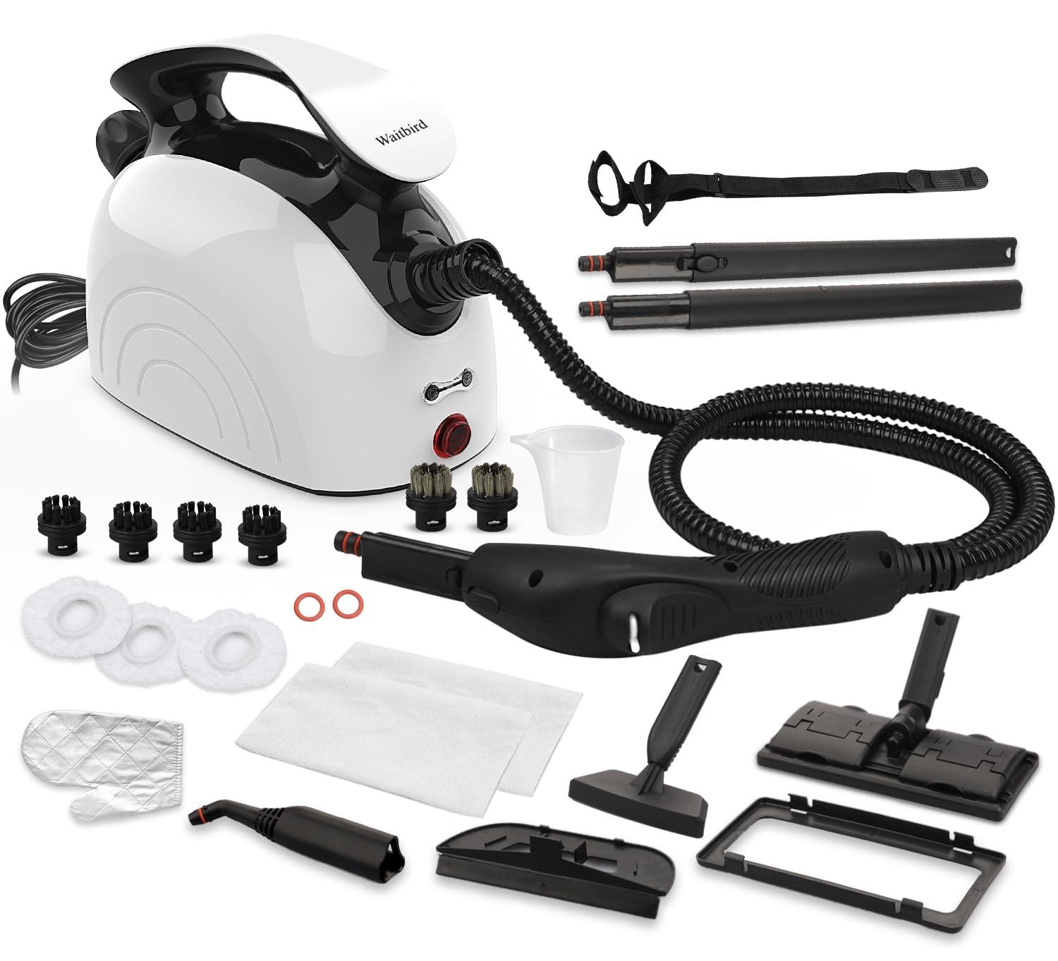 Multipurpose Steam Cleaner with 21 Accessories, Portable Handheld Steam Mop | Chemical-Free Cleaning for Home Use - White