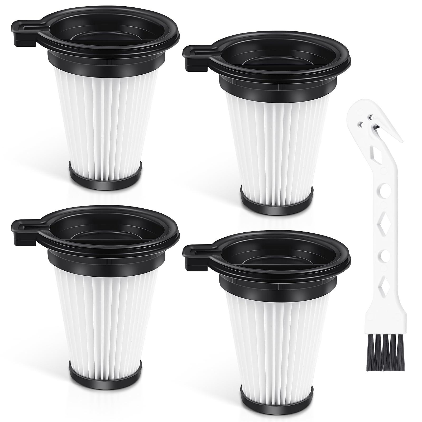 4 Pack Replacement Filters for Wyze Cordless Stick Vacuum Cleaner - Washable HEPA Filters with Cleaning Brush