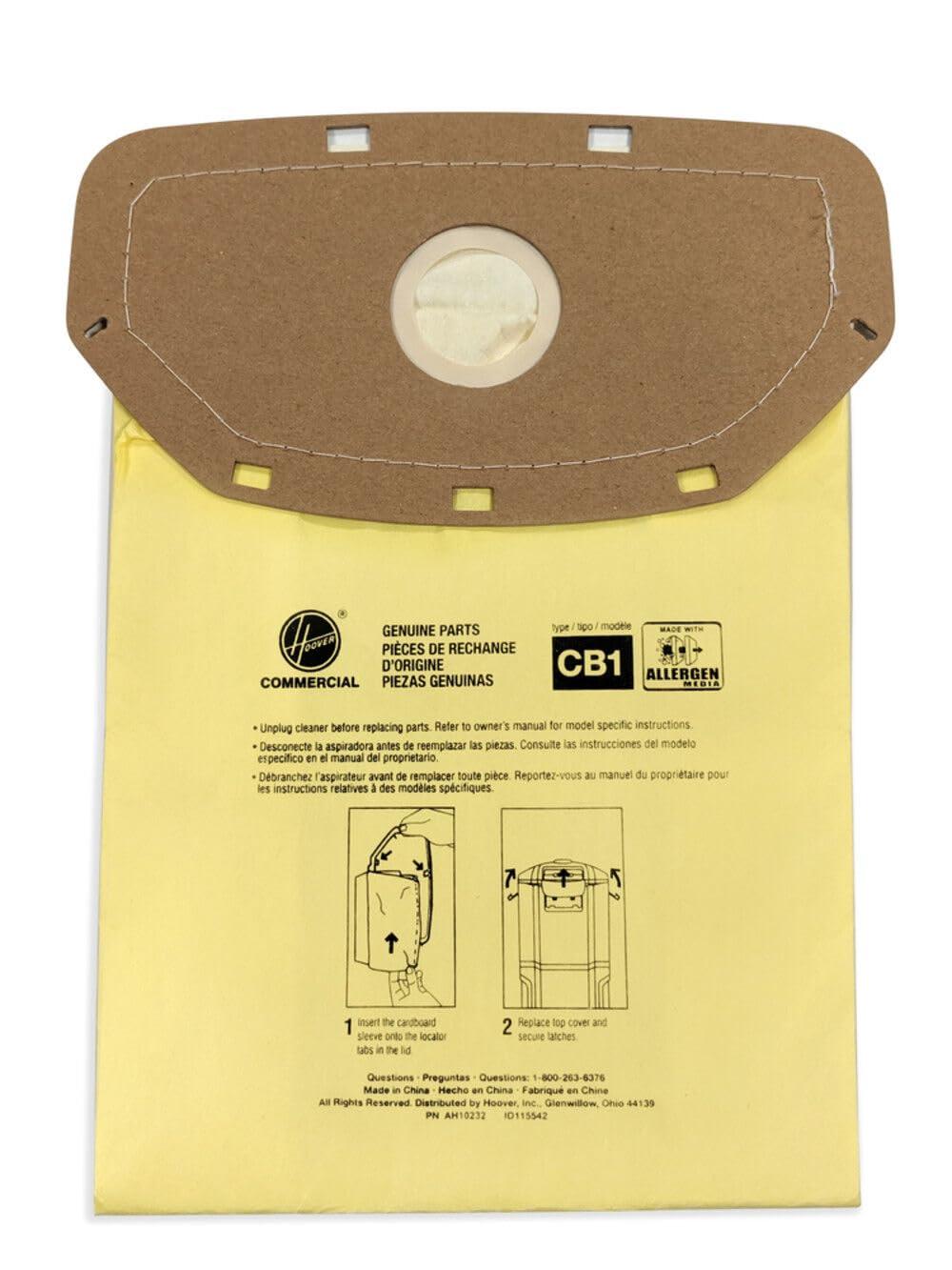 Hoover Sealed Collar Allergen Bag 10/Pk for CH93619 Vacuum - Premium Quality Allergen Vacuum Bags