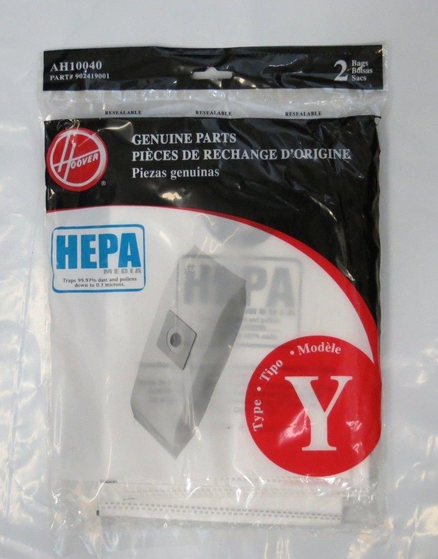 Hoover Windtunnel Y HEPA Pleated Vacuum Filter Bags 2 Pack AH10040 902419001 - Compatible with Hoover3 Models