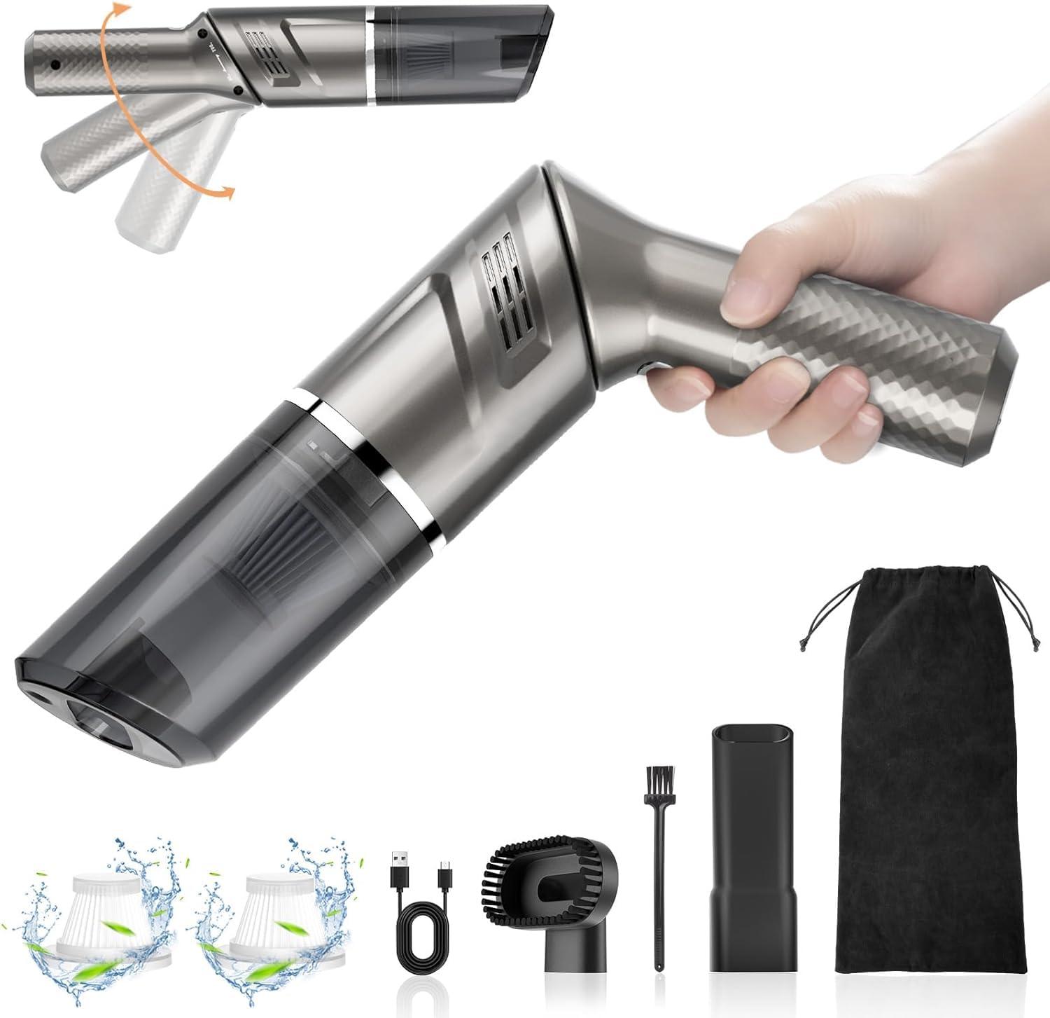 Cordless Handheld Car Vacuum Cleaner 120W/12Kpa Strong Suction - Rechargeable Portable Car Vacuum for Home and Office with HEPA Filter