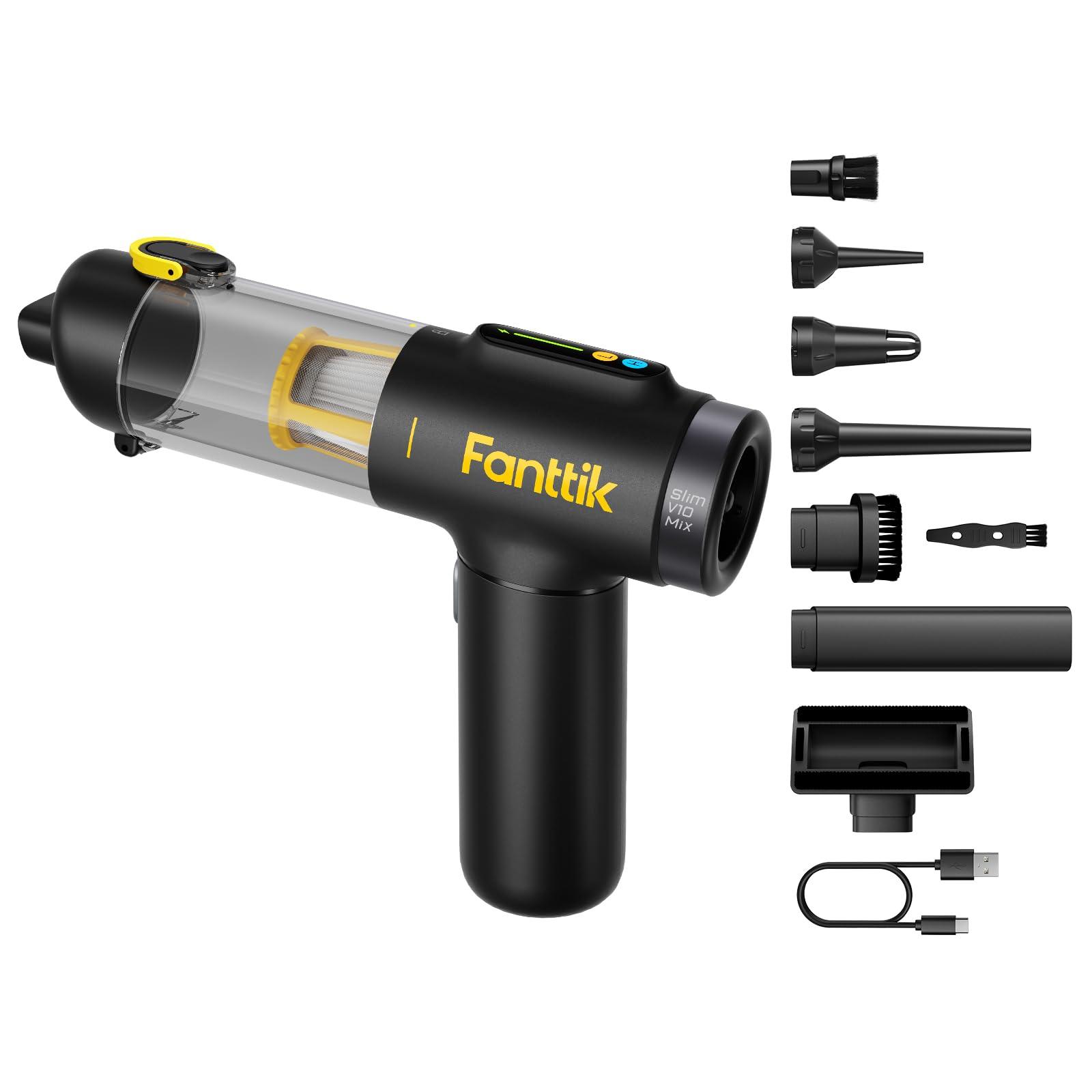 Fanttik Slim V10 Mix Cordless Car Vacuum with 4-in-1 Functionality and Color Smart LED Display