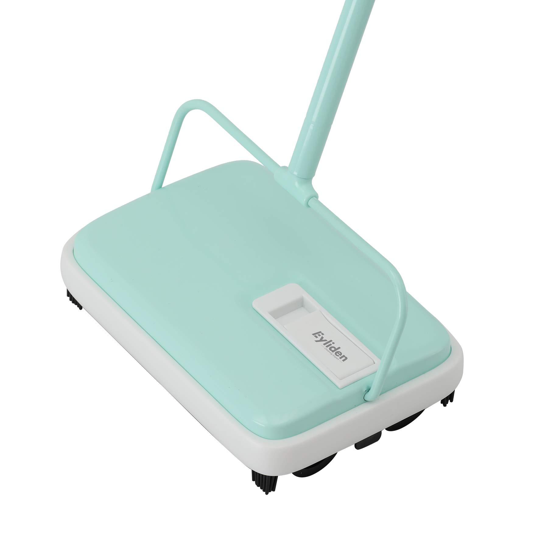 Mini Size Lightweight Hand Push Carpet Sweeper - Non-Electric Compact Broom for Carpet Cleaning