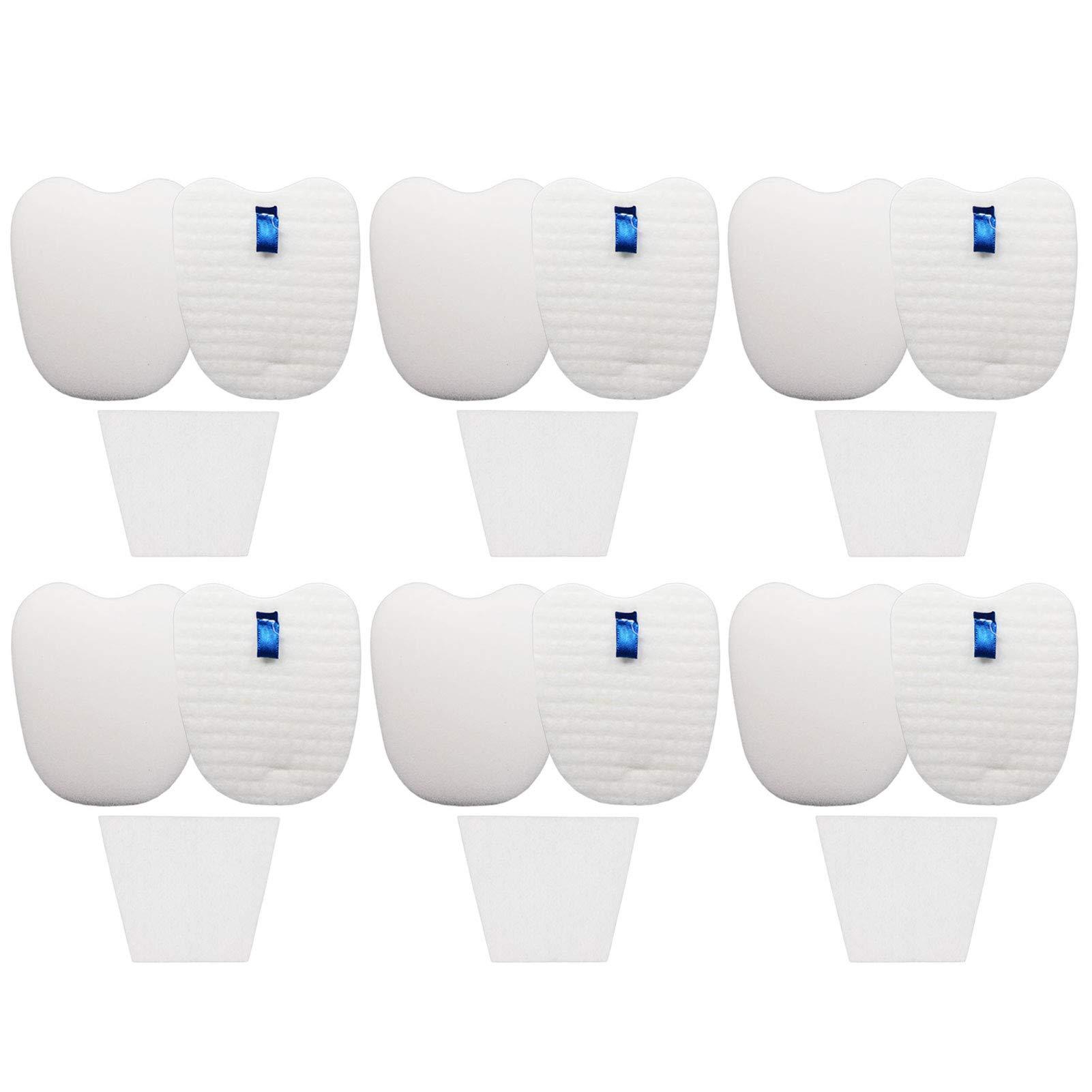 Premium Replacement Vacuum Filters Set for Shark Rocket HV320 Series - 6 Foam & Felt Filters + 6 Post-Filters, Part # XPMFK320&1084FTV320