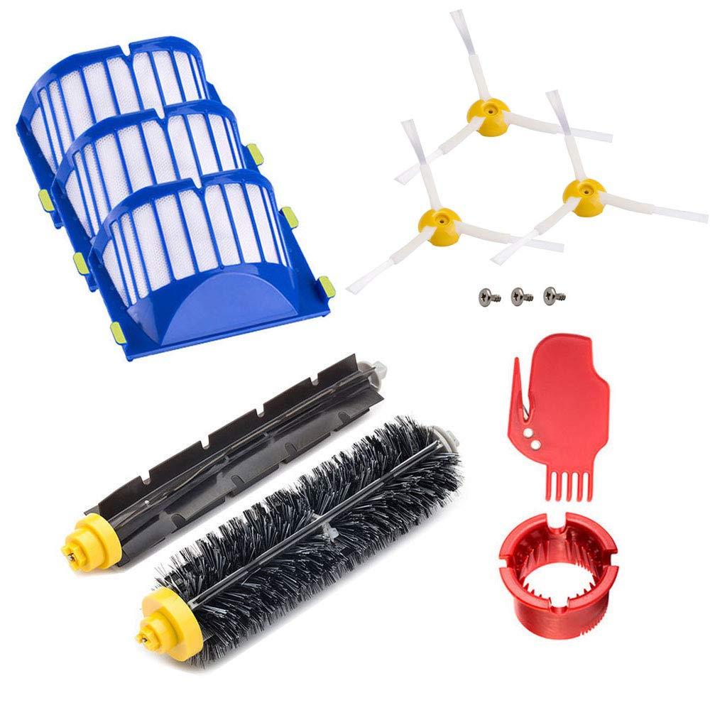 Neutop Replacement Parts for Irobot Roomba 675 677 671 670 665 655 645 694 692 614 - Robot Vacuum Accessories with Flexible Beater & Bristle Brush