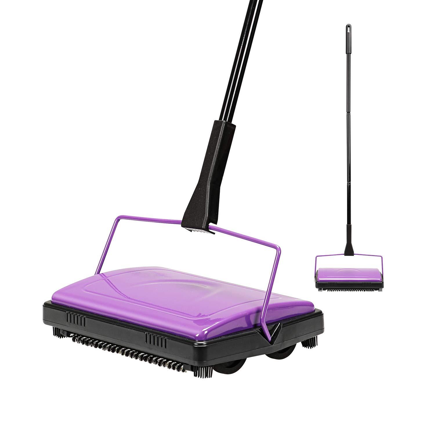 Yocada Carpet Sweeper for Home and Office Cleaning - Pet Hair, Dust, and Rubbish Cleaner with Brush