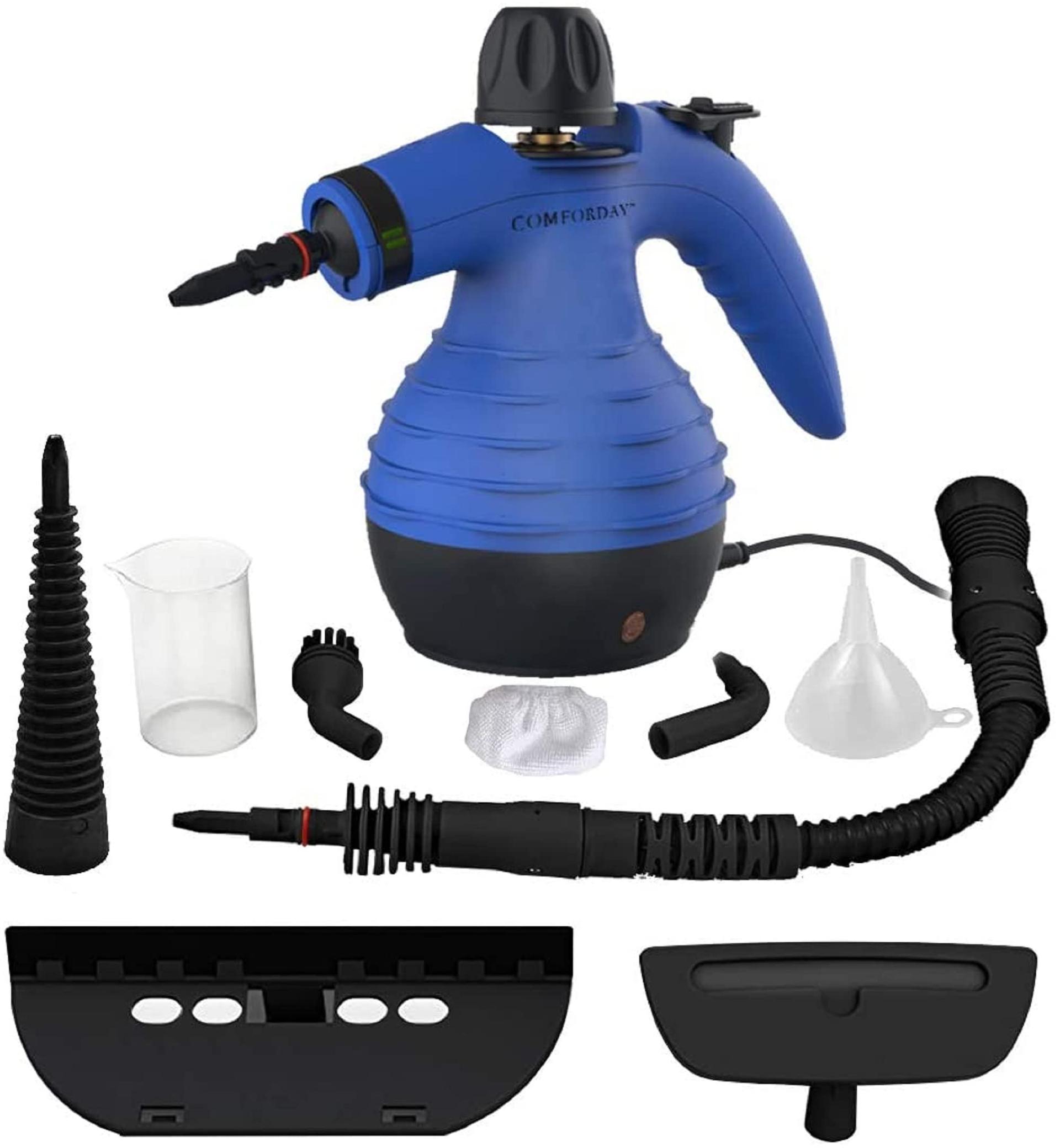 Multi-Purpose Handheld Pressurized Steam Cleaner with 9-Piece Accessories