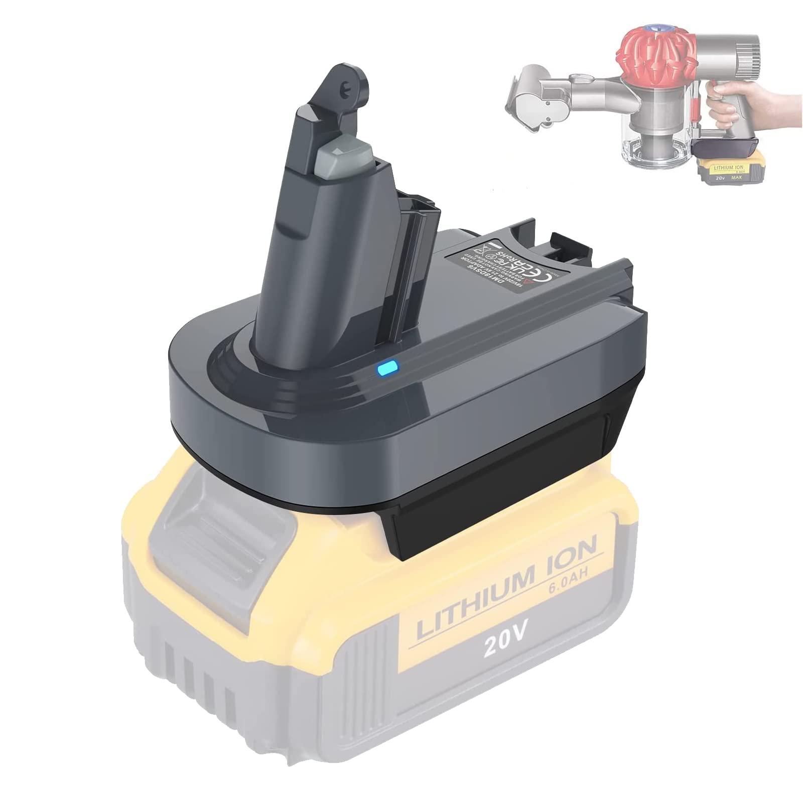 Converter Adapter for Dewalt 20V Lithium Battery to Replace Dyson V6 Vacuum Cleaner Battery - Compatible with V6 Animal/Motorhead/HEPA Vacuums