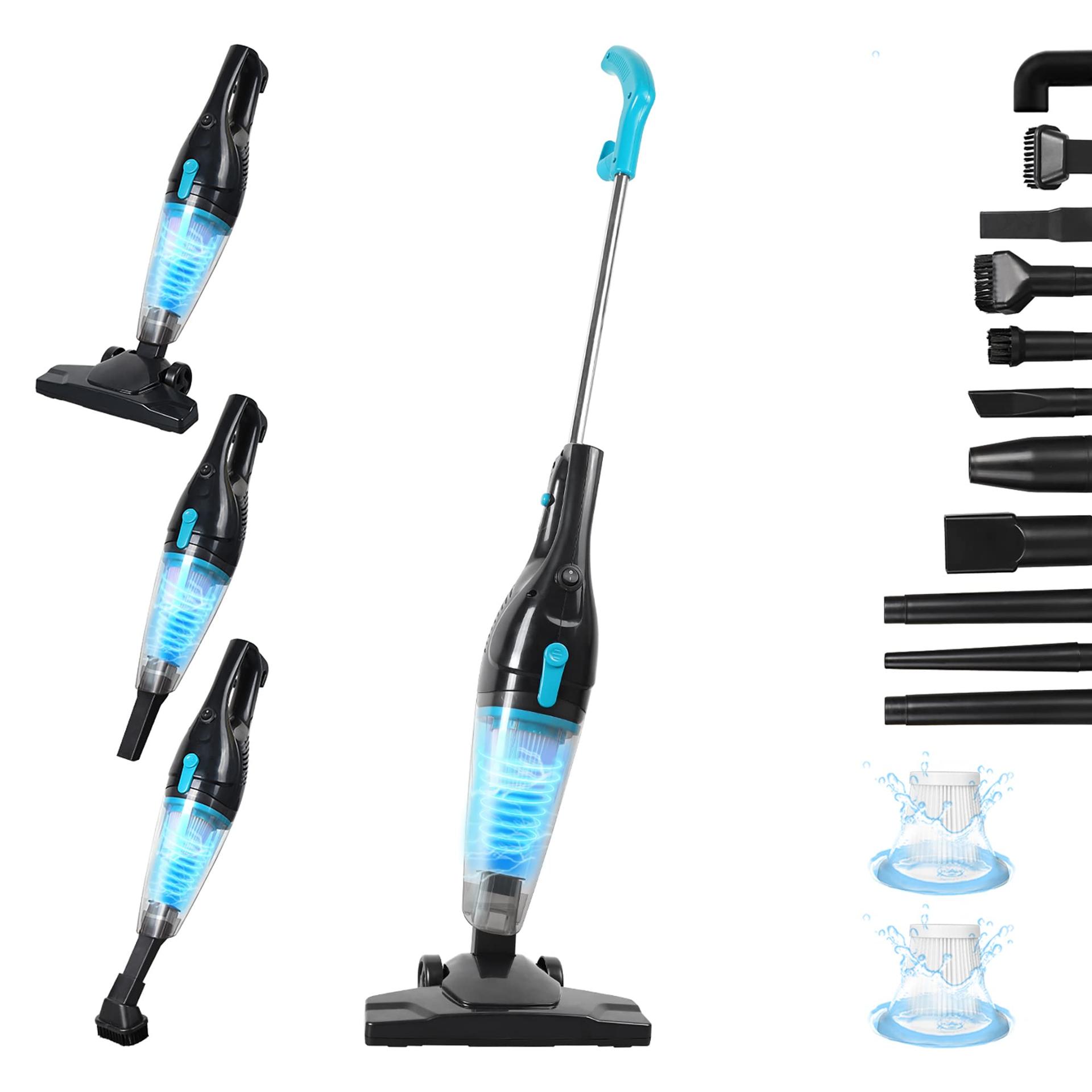Intercleaner Corded Stick Vacuum Cleaner 15Kpa Powerful Suction, 400W Motor | 12-in-1 Lightweight Bagless Vacuum for Hardwood Floors, Carpet, Car, Pet Hair