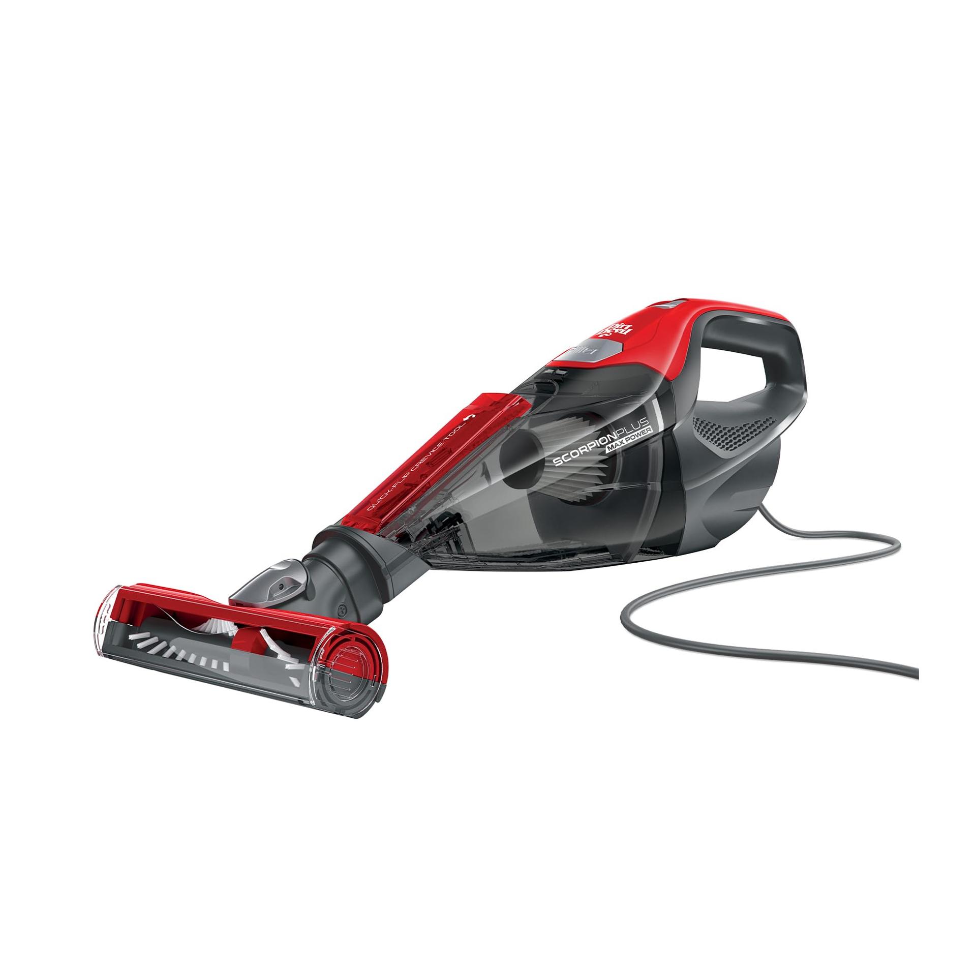 Powerful Dirt Devil Scorpion Plus Handheld Vacuum with HEPA Filter, Red