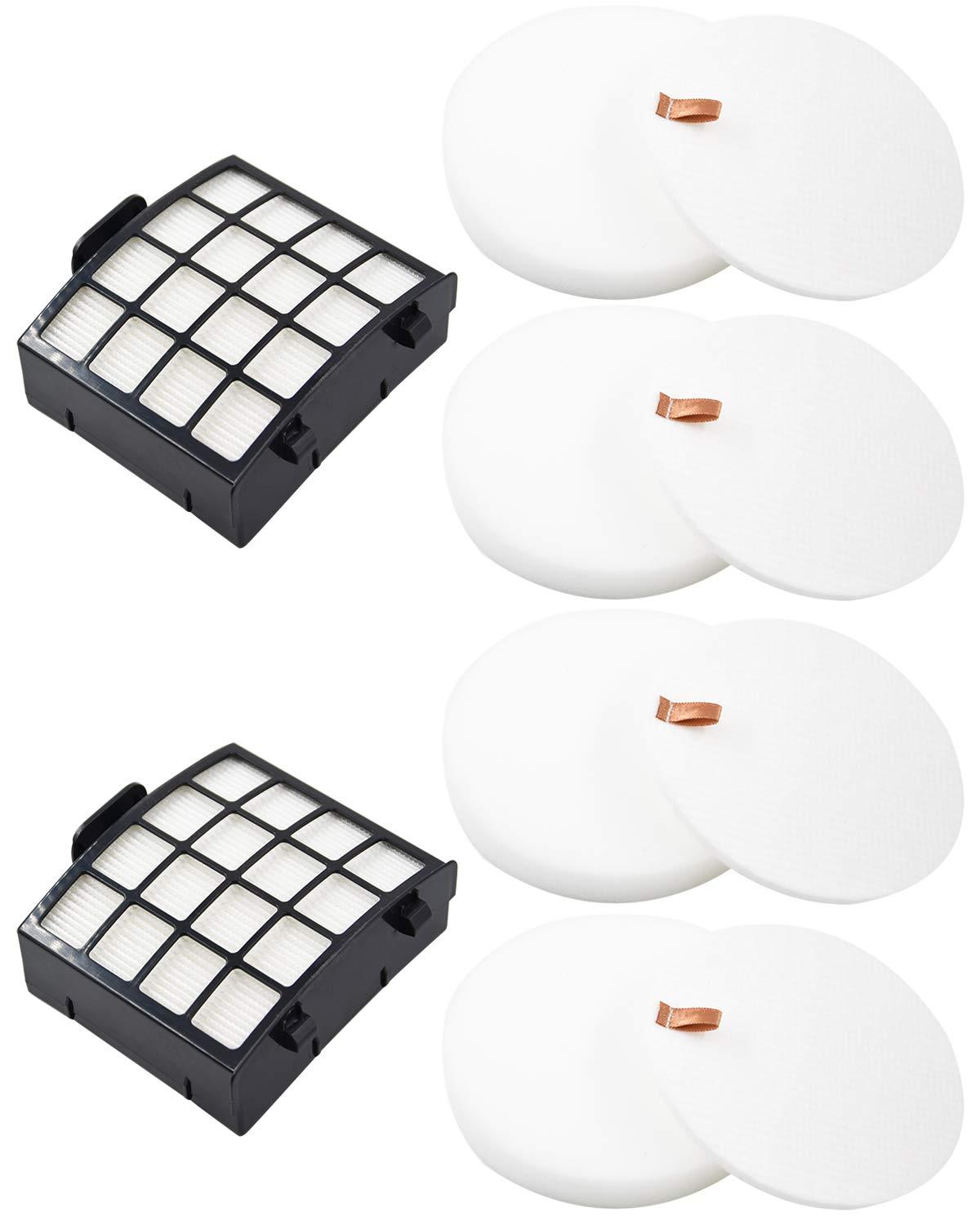 Shark Vertex Duoclean Powerfin Upright Vacuum Filter Replacement Kit for AZ2000, AZ2000W, AZ2002 - 4 Foam, 4 Felt, 2 HEPA Filters