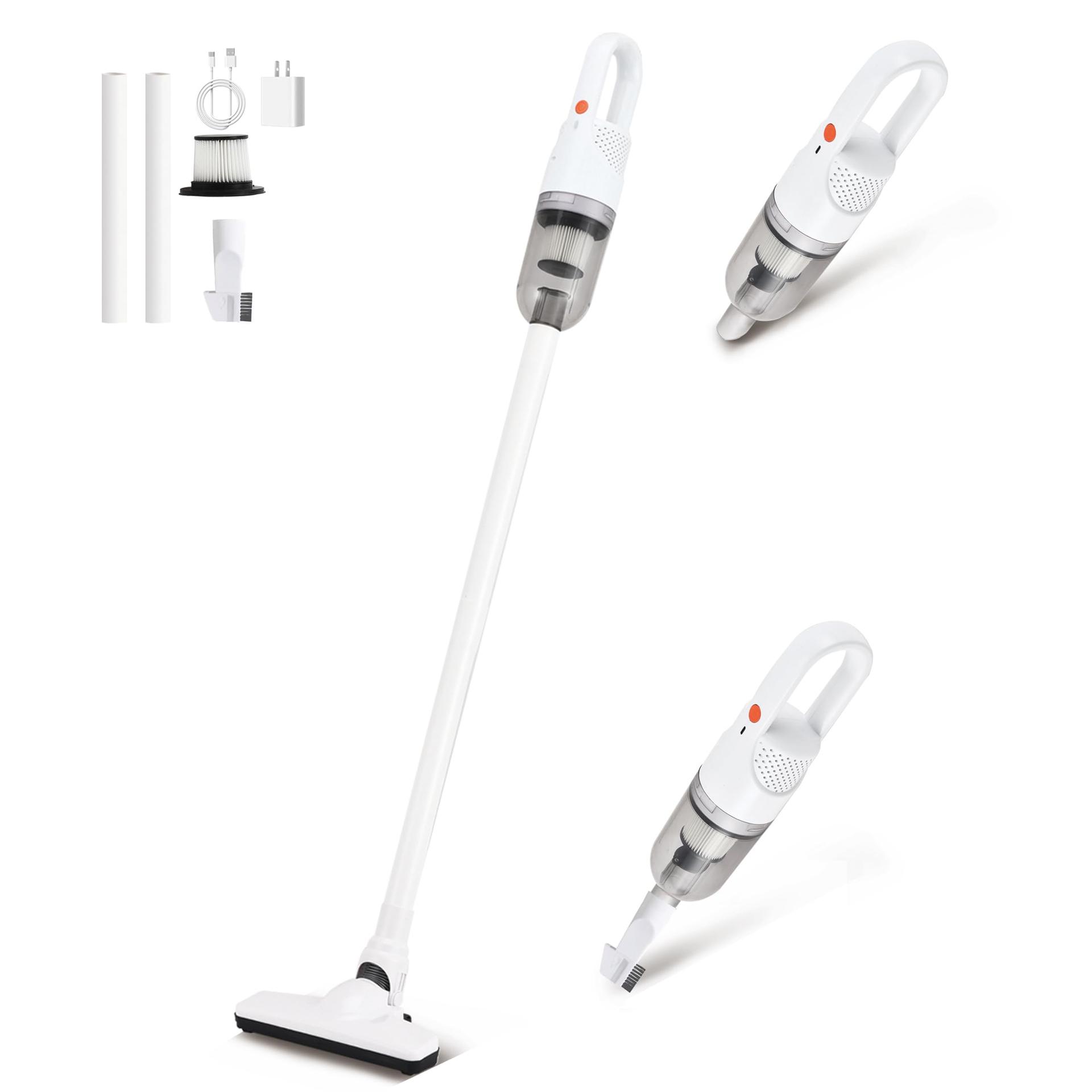 Lightweight Sippon Cordless Stick Vacuum Cleaner with Powerful Motor, LED Display, and Flexible Floor Brush