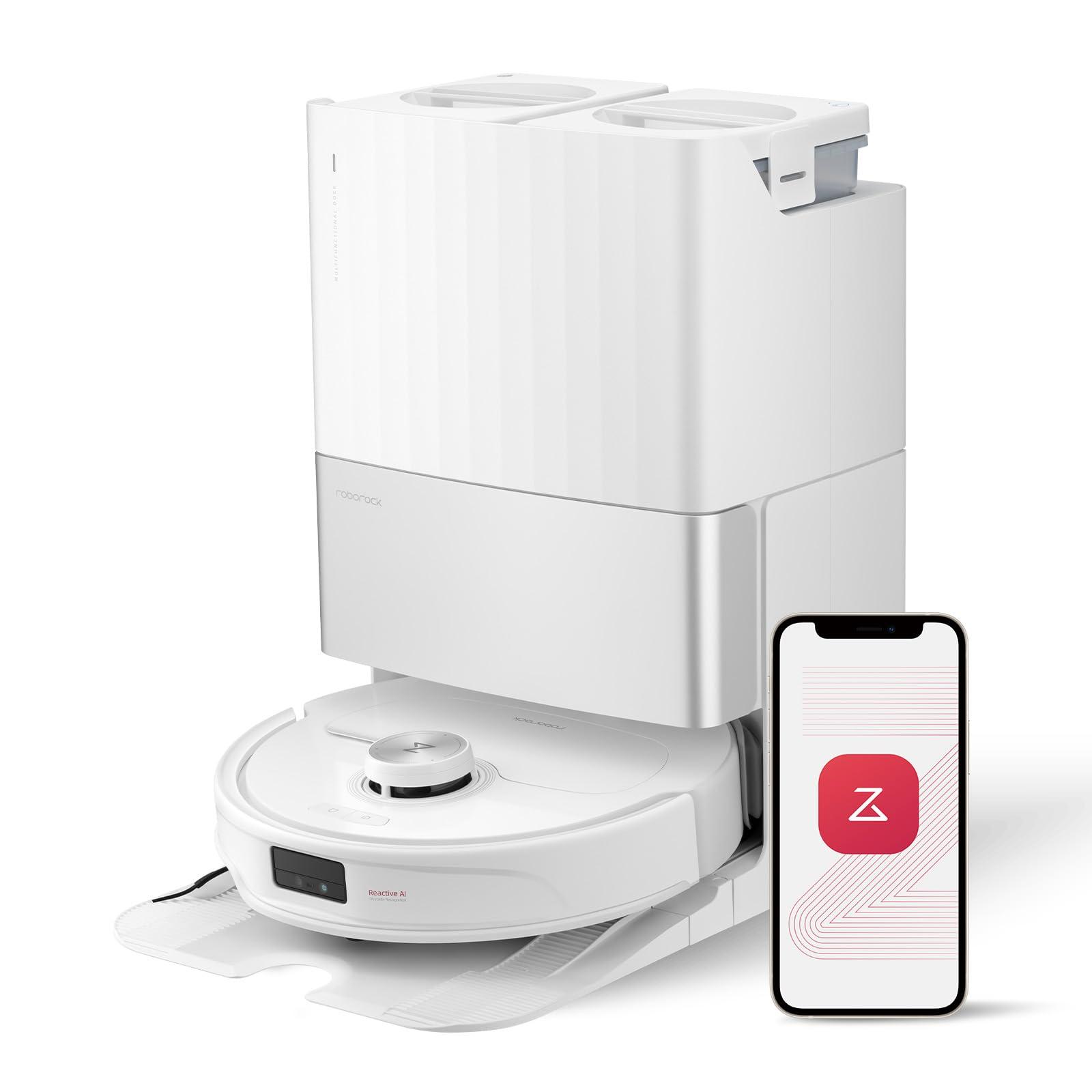 Roborock Qrevo Master Robot Vacuum and Mop with 10000Pa Suction, Flexiarm Design, Self-Emptying Dock, Dual Brush, and Obstacle Avoidance