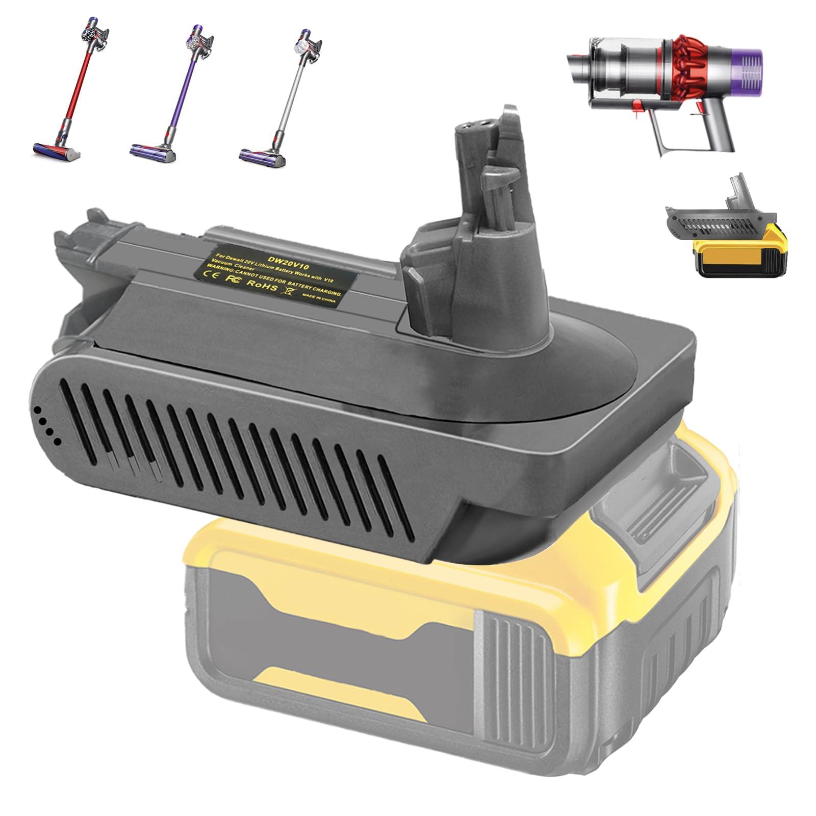 JJXNDO V10 Vacuum Battery Adapter for Dewalt 18V 20V Max 60V Lithium ion Battery Converter